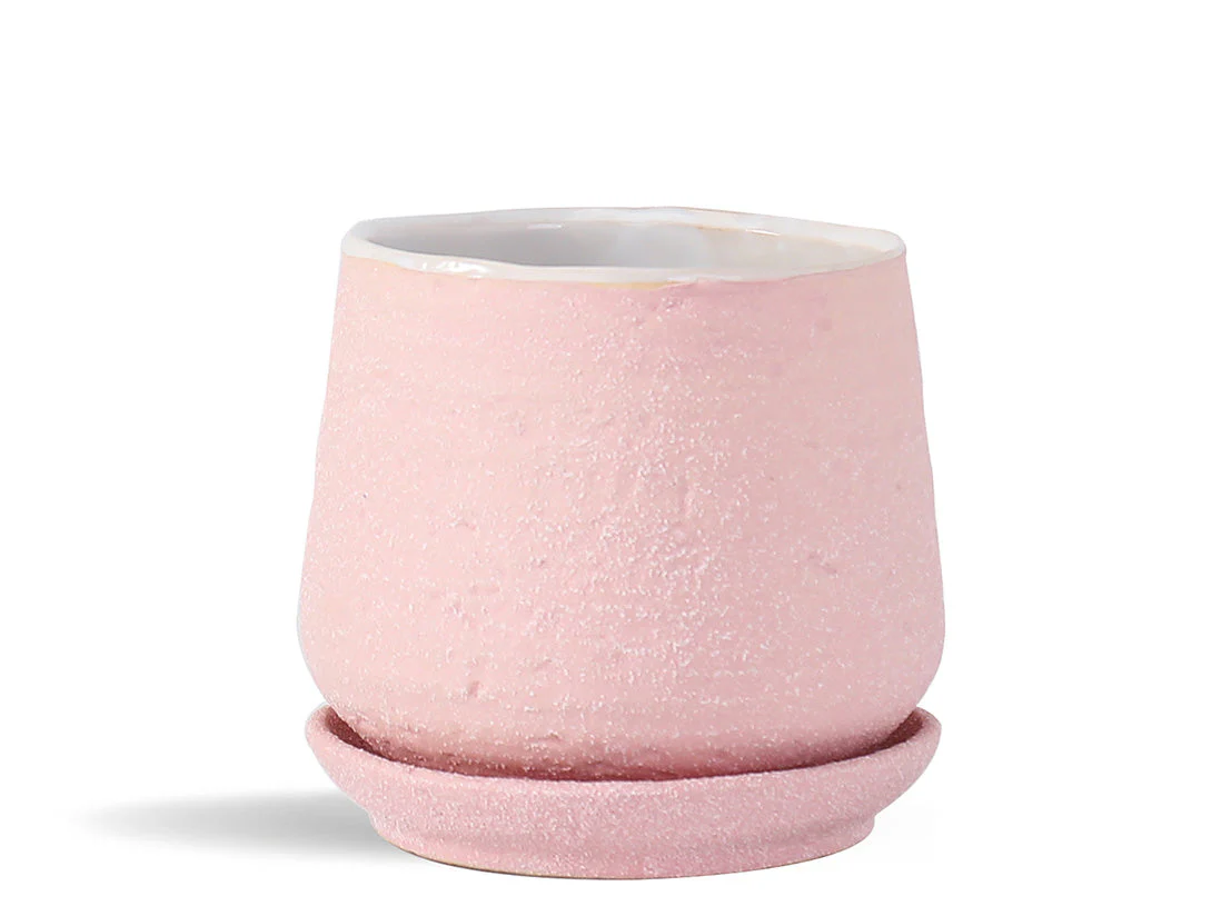 Hand Rolled Pot With Attached Saucer By Plantatorem - Image 11