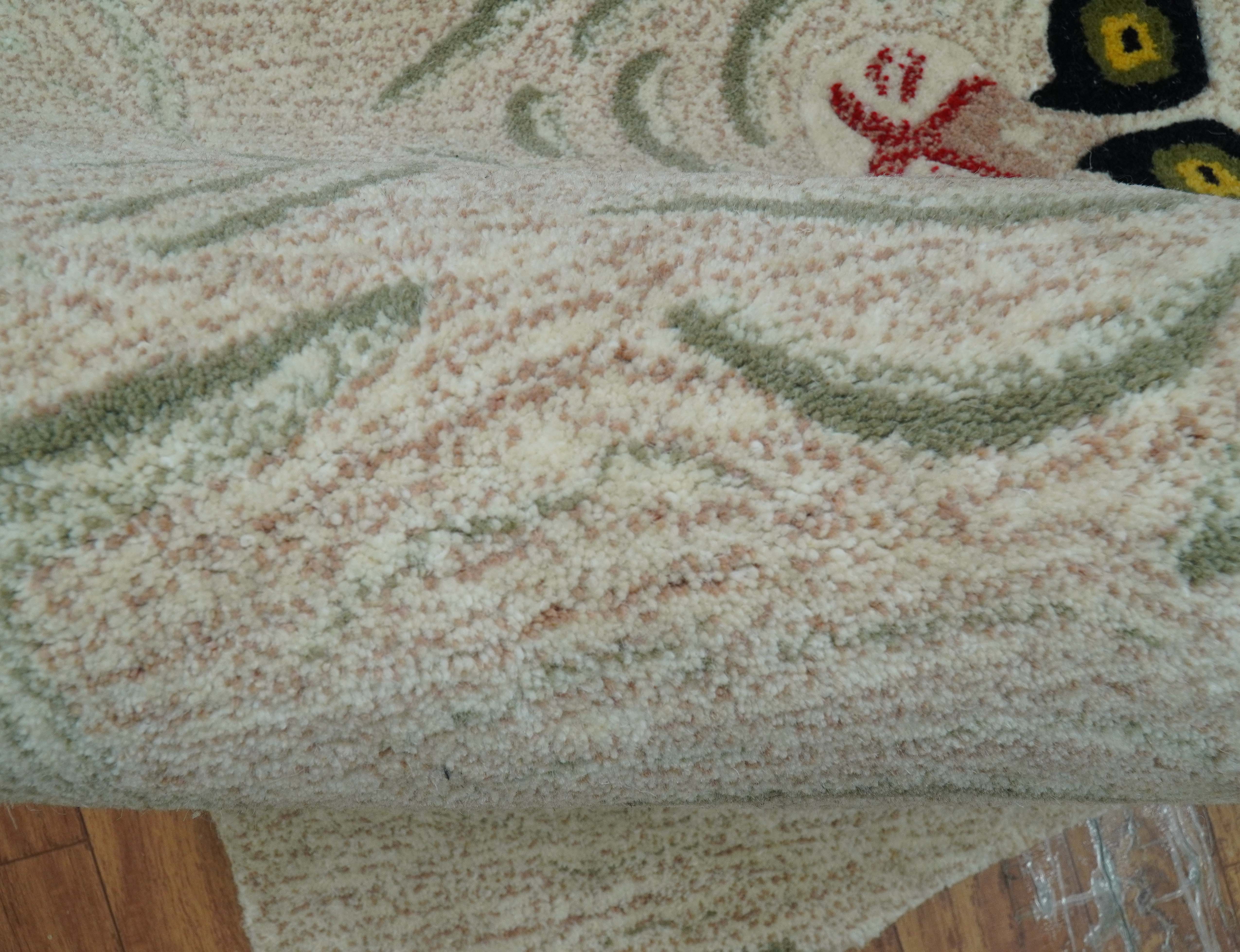 Hand Tufted Beige Animal Tiger 2x3 Wool Area Rug - Image 5