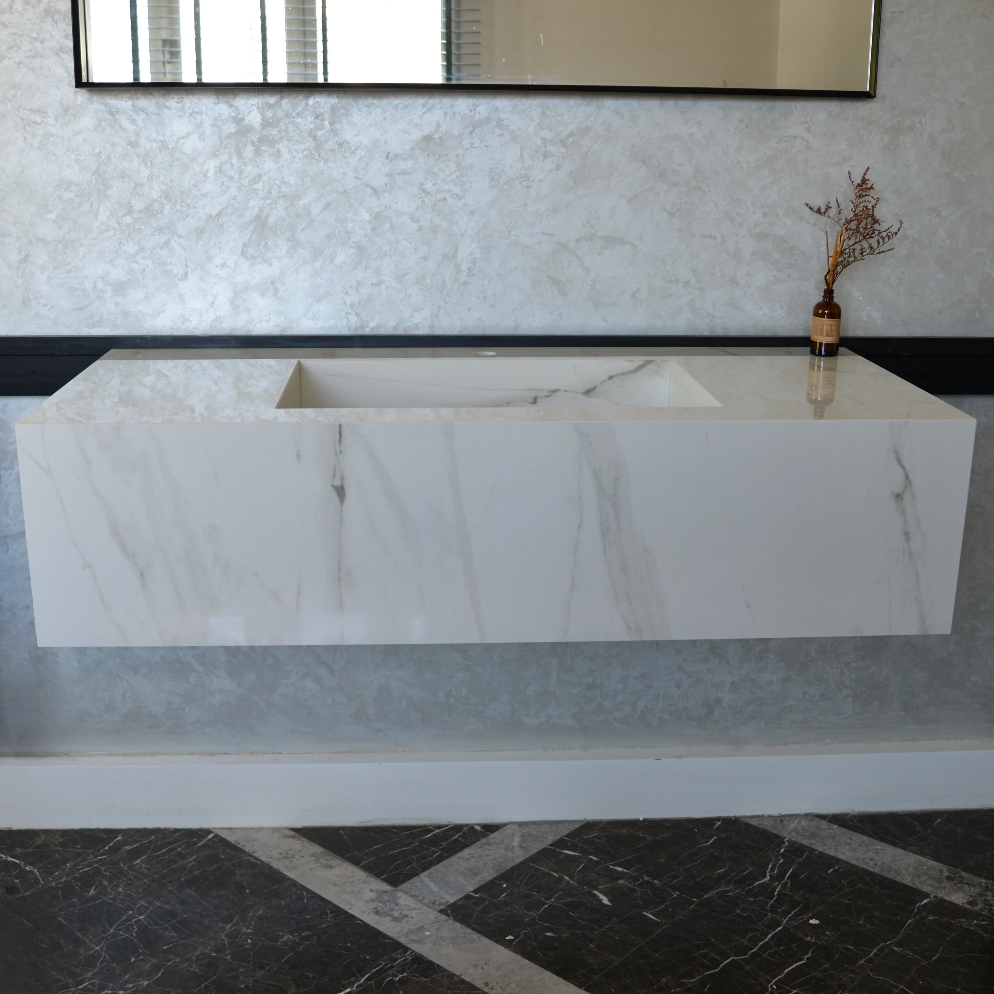 HANDCRAFTED CALACATTA GLORY HIGH ENGINEERED PORCELAIN SINK (ES-070) - Image 3