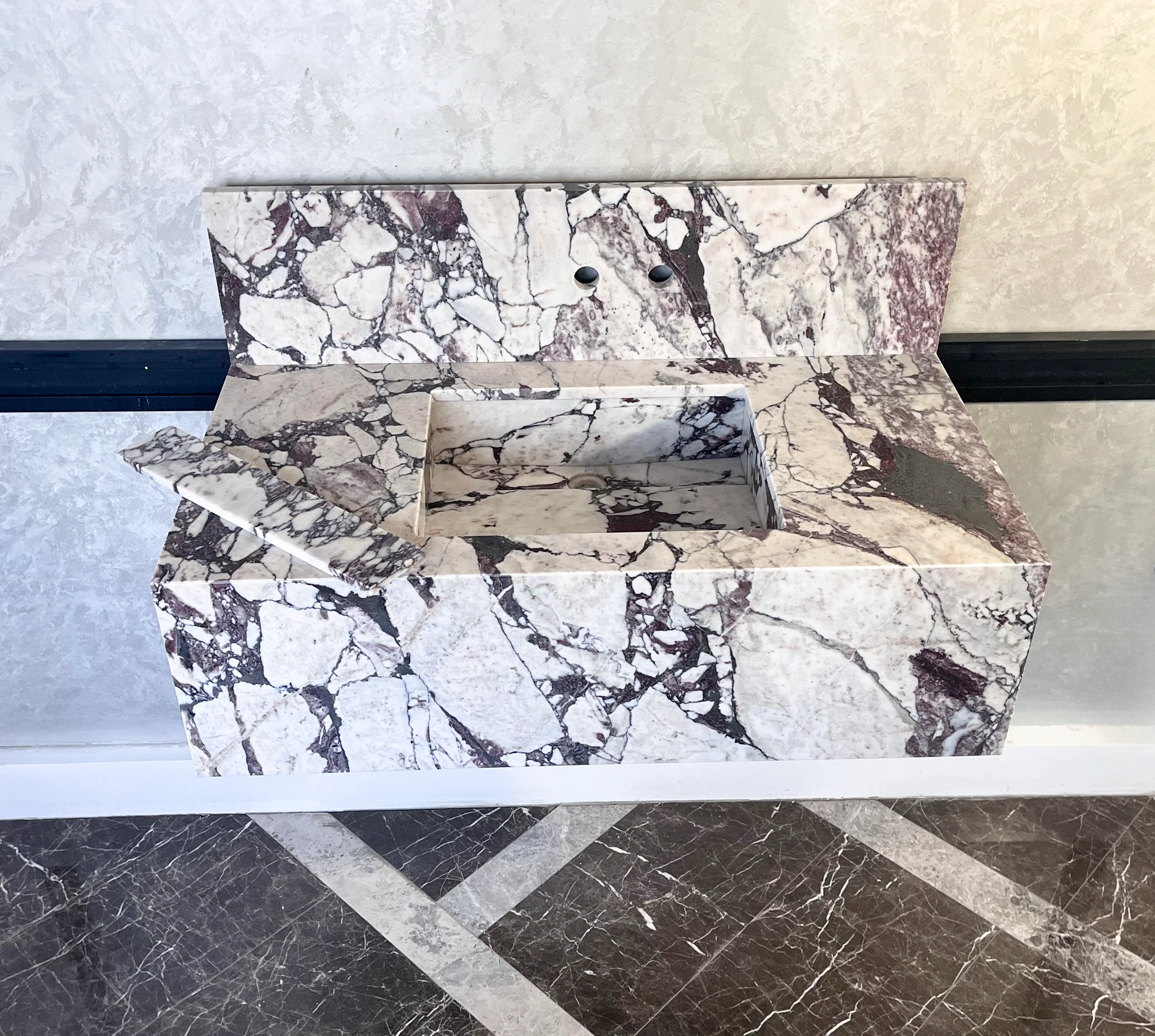 HANDCRAFTED CALACATTA VIOLA MARBLE SINK (NS-095) - Image 3