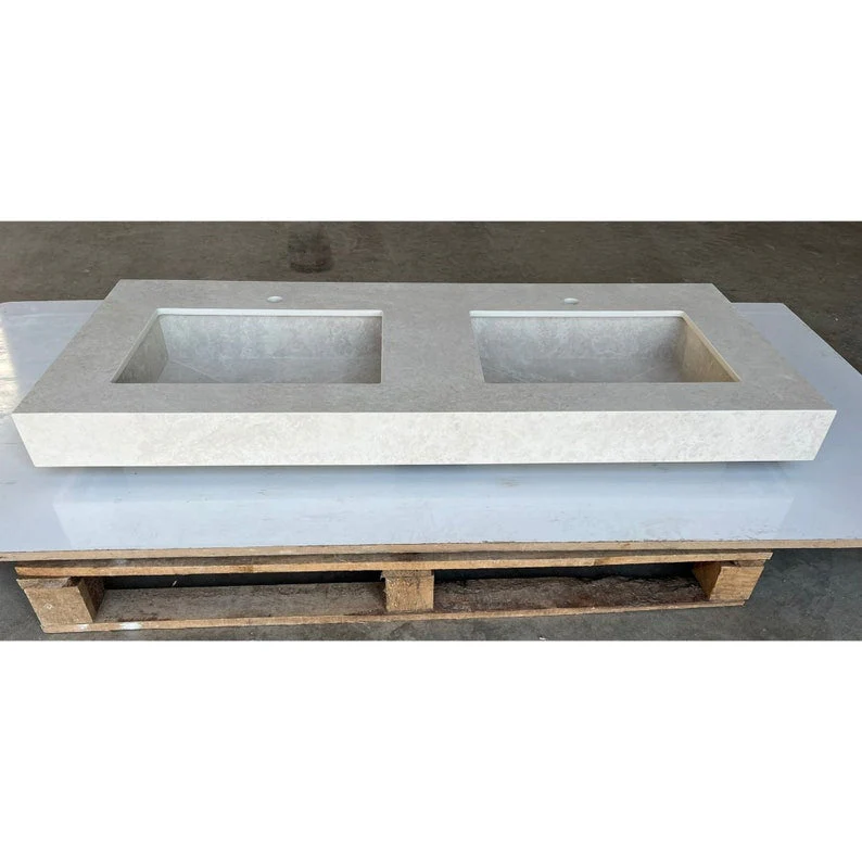 HANDCRAFTED CHIANCA DI OSTUNI ENGINEERED PORCELAIN SINK (ES-066) - Image 6