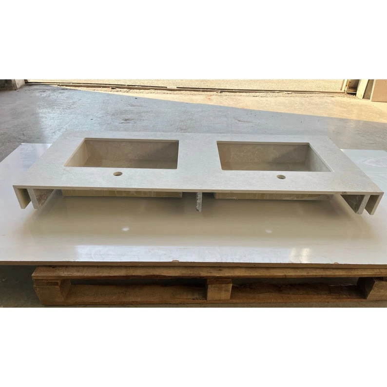 HANDCRAFTED CHIANCA DI OSTUNI ENGINEERED PORCELAIN SINK (ES-066) - Image 7