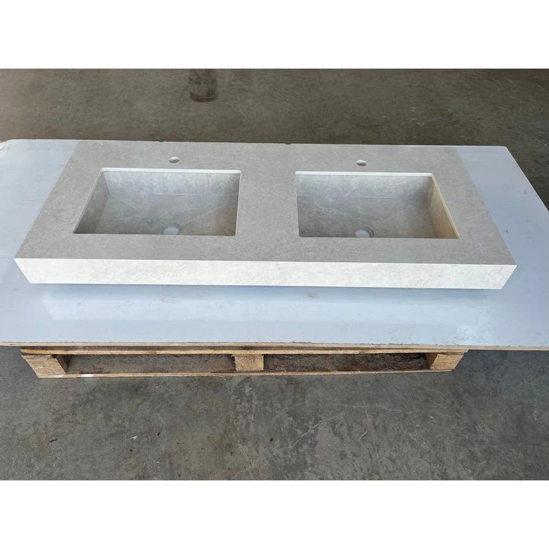 HANDCRAFTED CHIANCA DI OSTUNI ENGINEERED PORCELAIN SINK (ES-066) - Image 8
