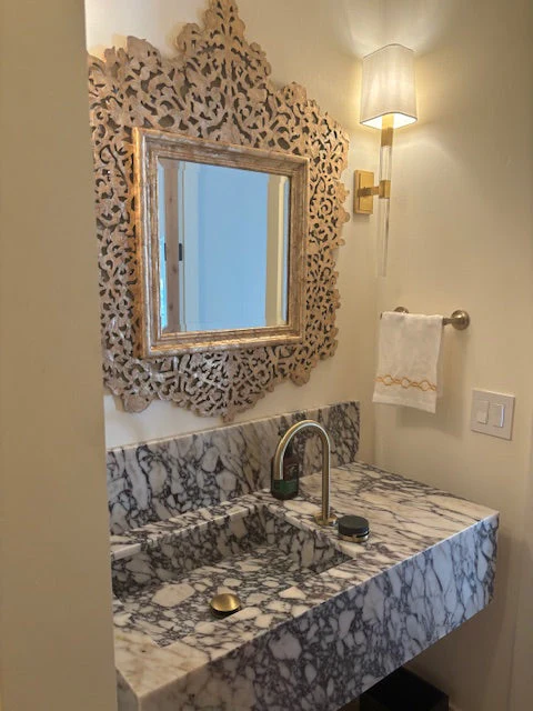 HANDCRAFTED CUSTOM CALACATTA VIOLA MARBLE SINK (NS-096) - Image 2