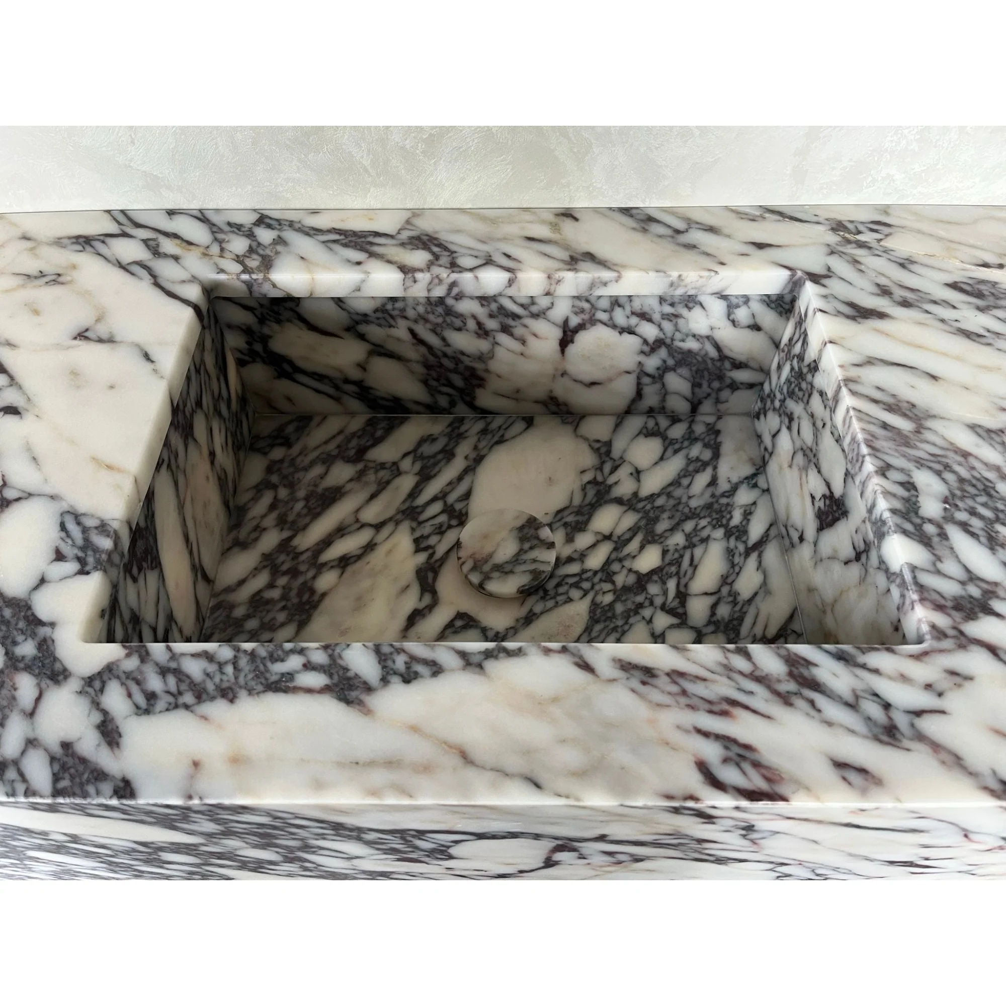 HANDCRAFTED CUSTOM CALACATTA VIOLA MARBLE SINK (NS-082) - Image 5