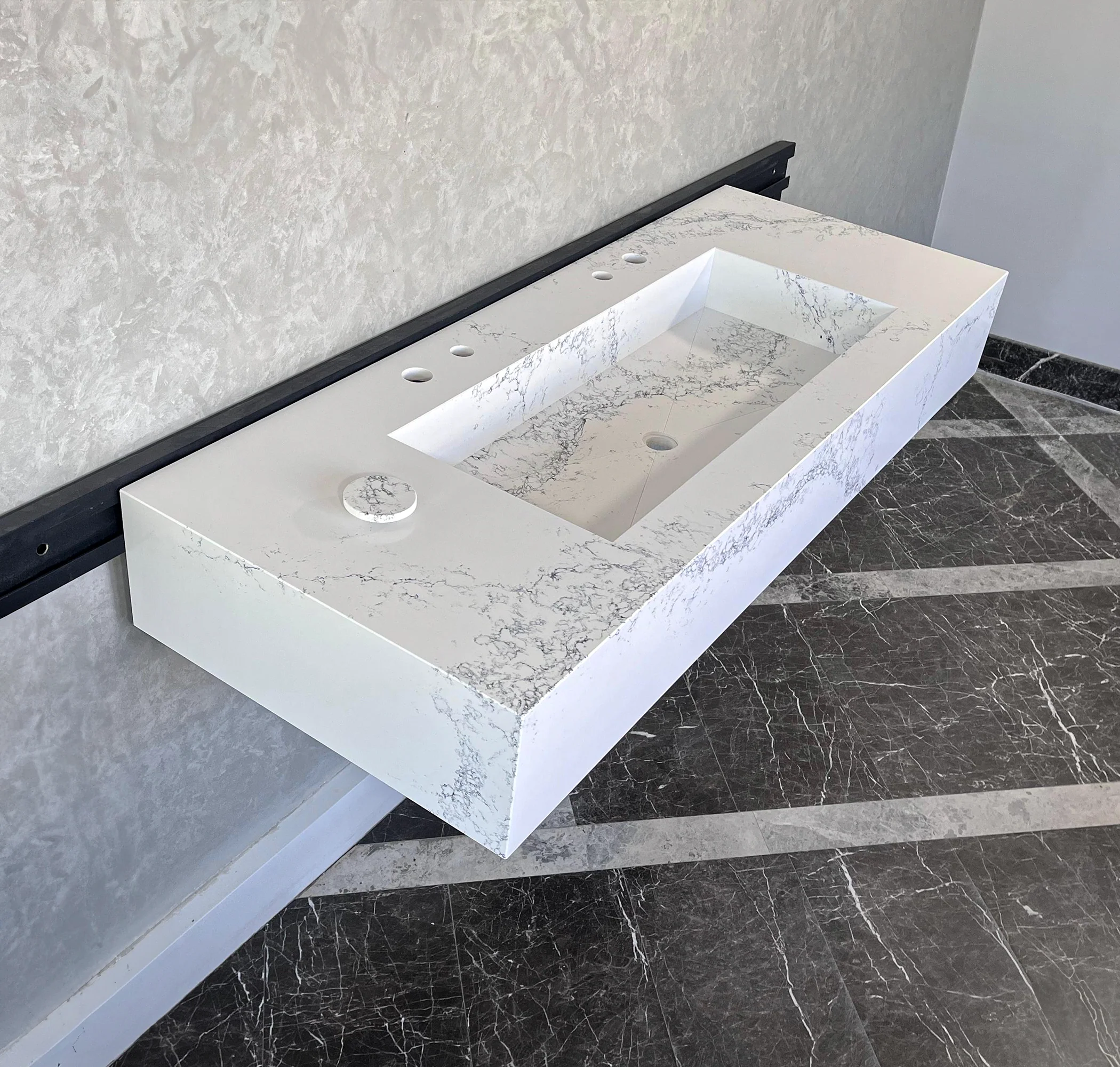 HANDCRAFTED CUSTOM COANTE CALACATTA RIVIERA SINK (QU-099) - Image 4