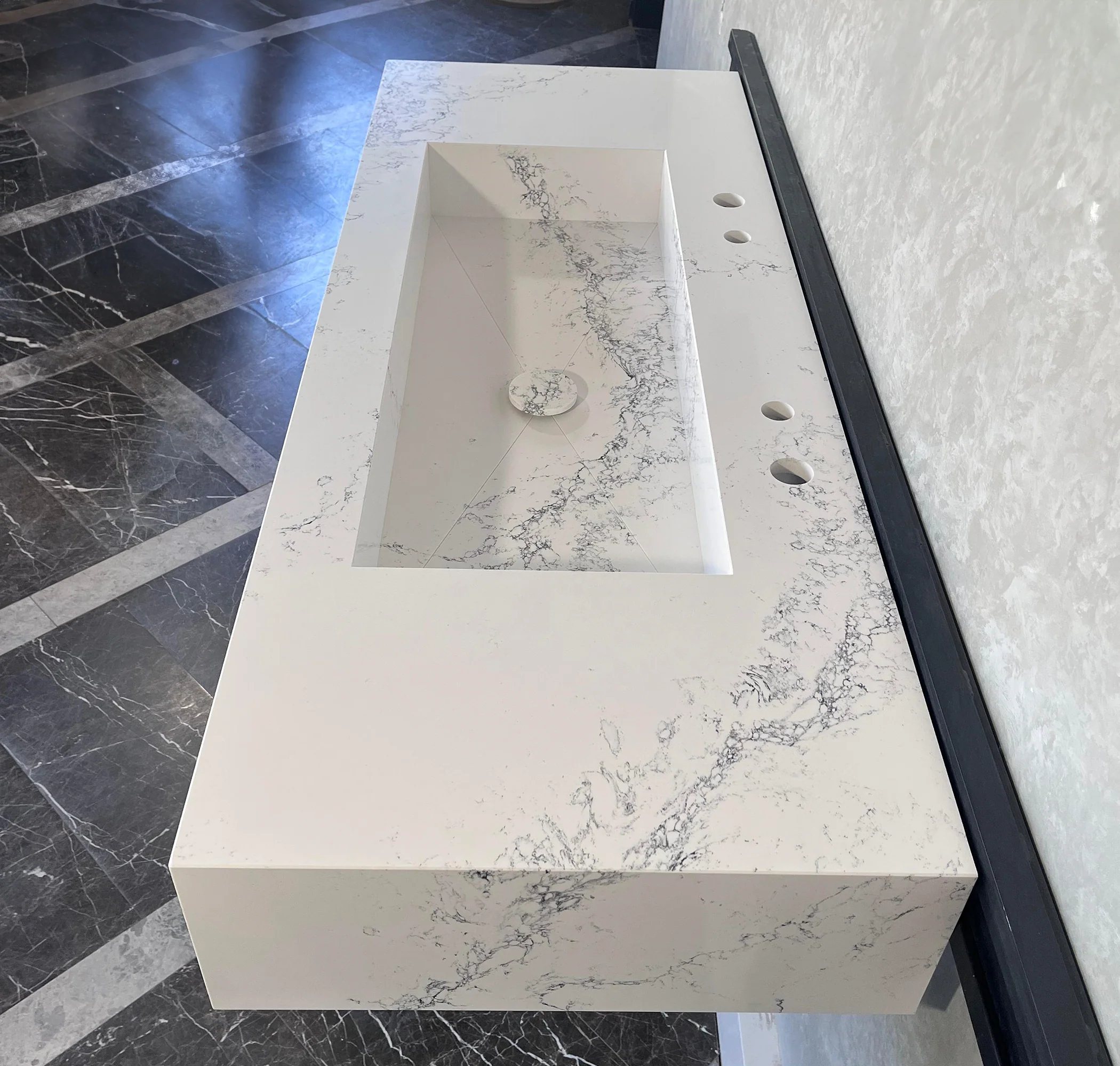 HANDCRAFTED CUSTOM COANTE CALACATTA RIVIERA SINK (QU-099) - Image 8