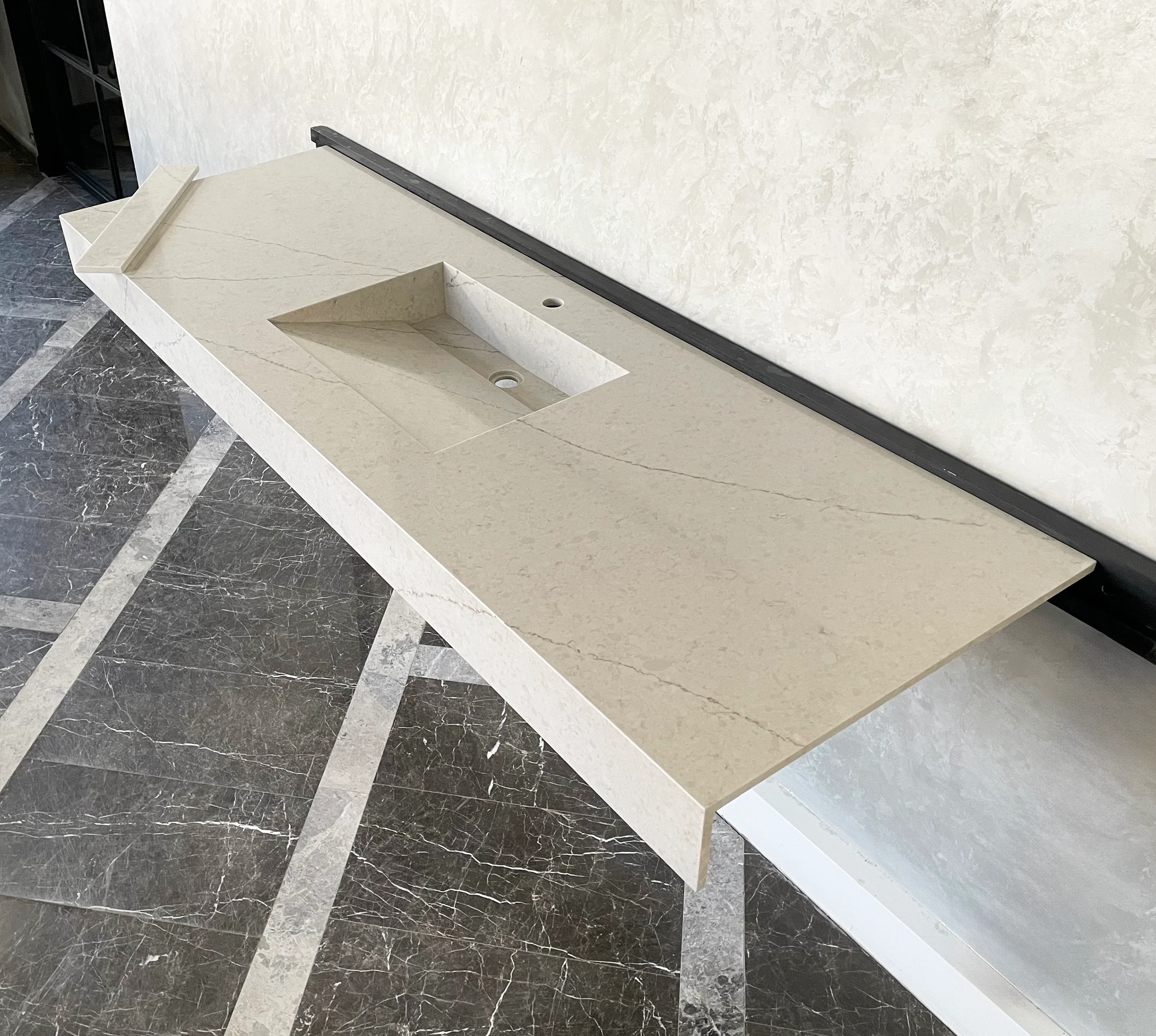 HANDCRAFTED CUSTOM DOUBLE QUARTZ SINK (QU-086) - Image 3