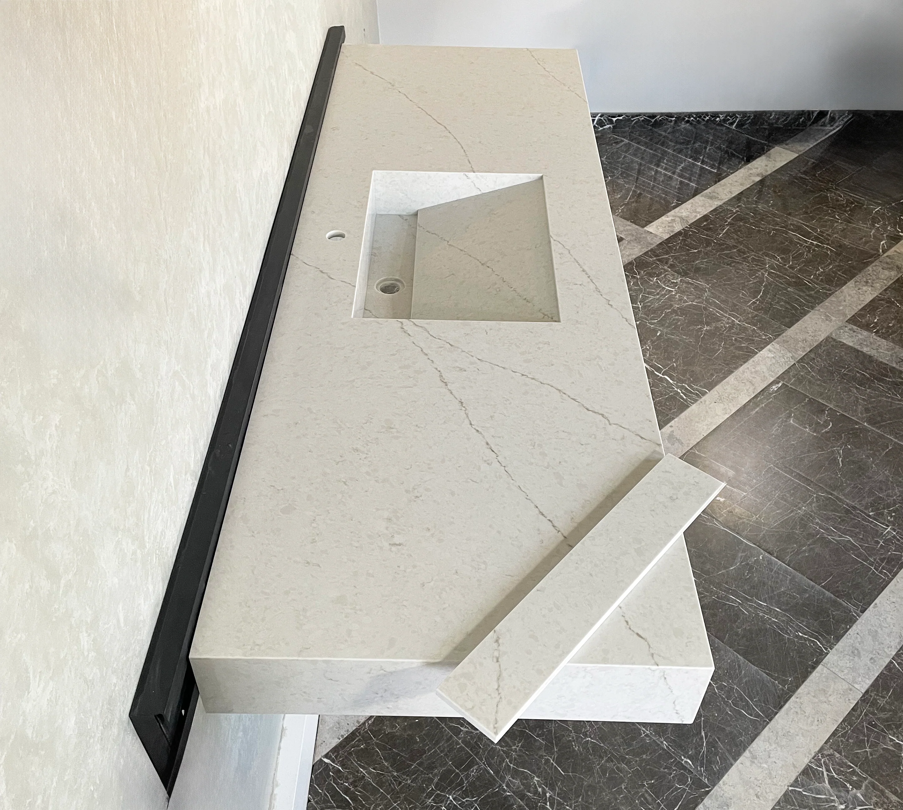 HANDCRAFTED CUSTOM DOUBLE QUARTZ SINK (QU-086) - Image 4