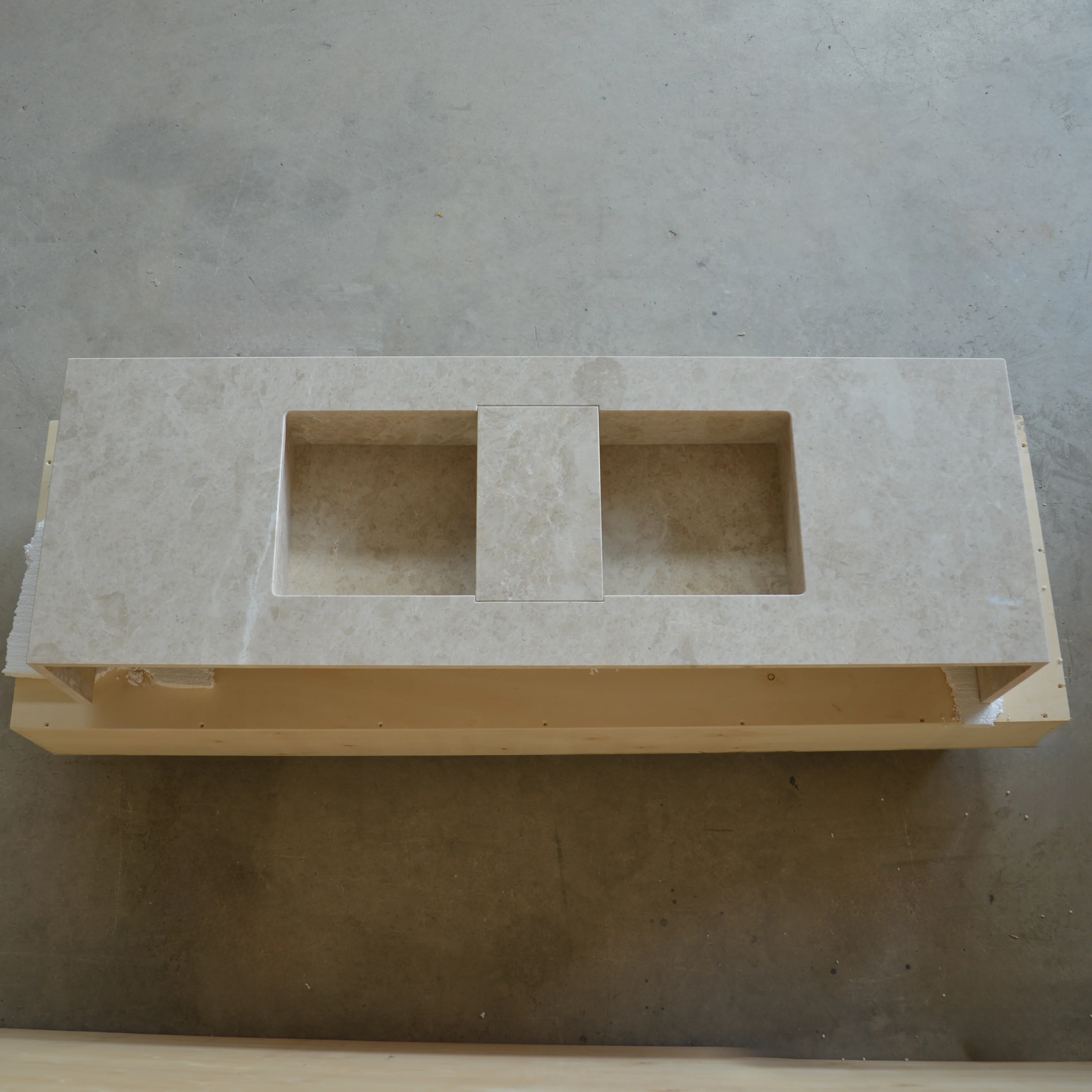 HANDCRAFTED CUSTOM HERA BEIGE MARBLE SINK (NS-138) - Image 5