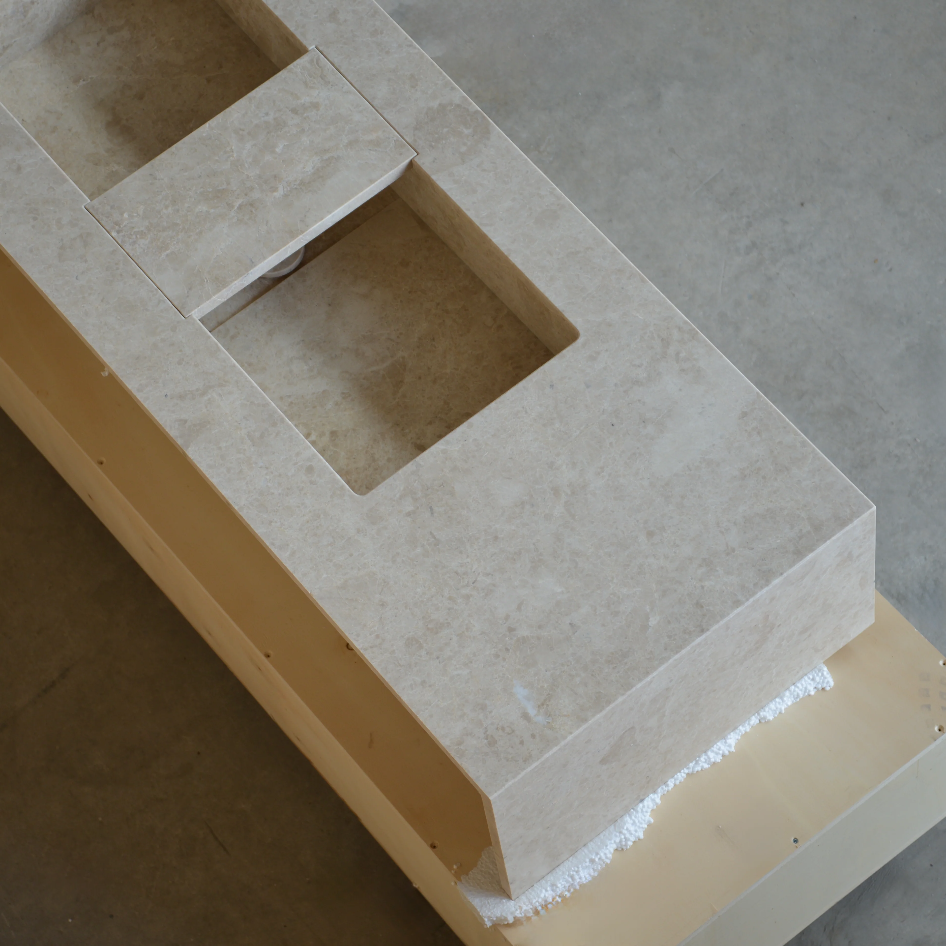 HANDCRAFTED CUSTOM HERA BEIGE MARBLE SINK (NS-138) - Image 6