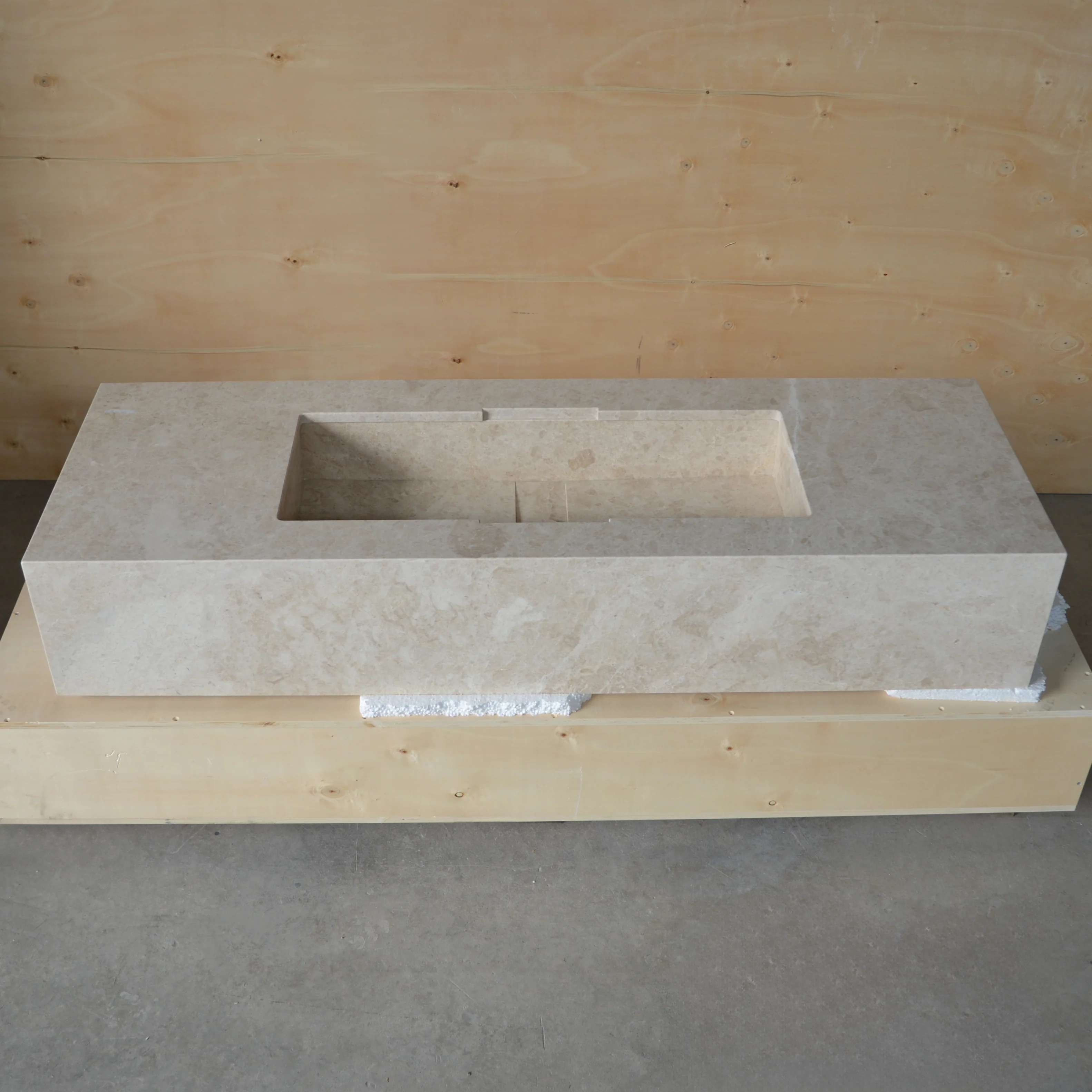 HANDCRAFTED CUSTOM HERA BEIGE MARBLE SINK (NS-138) - Image 9