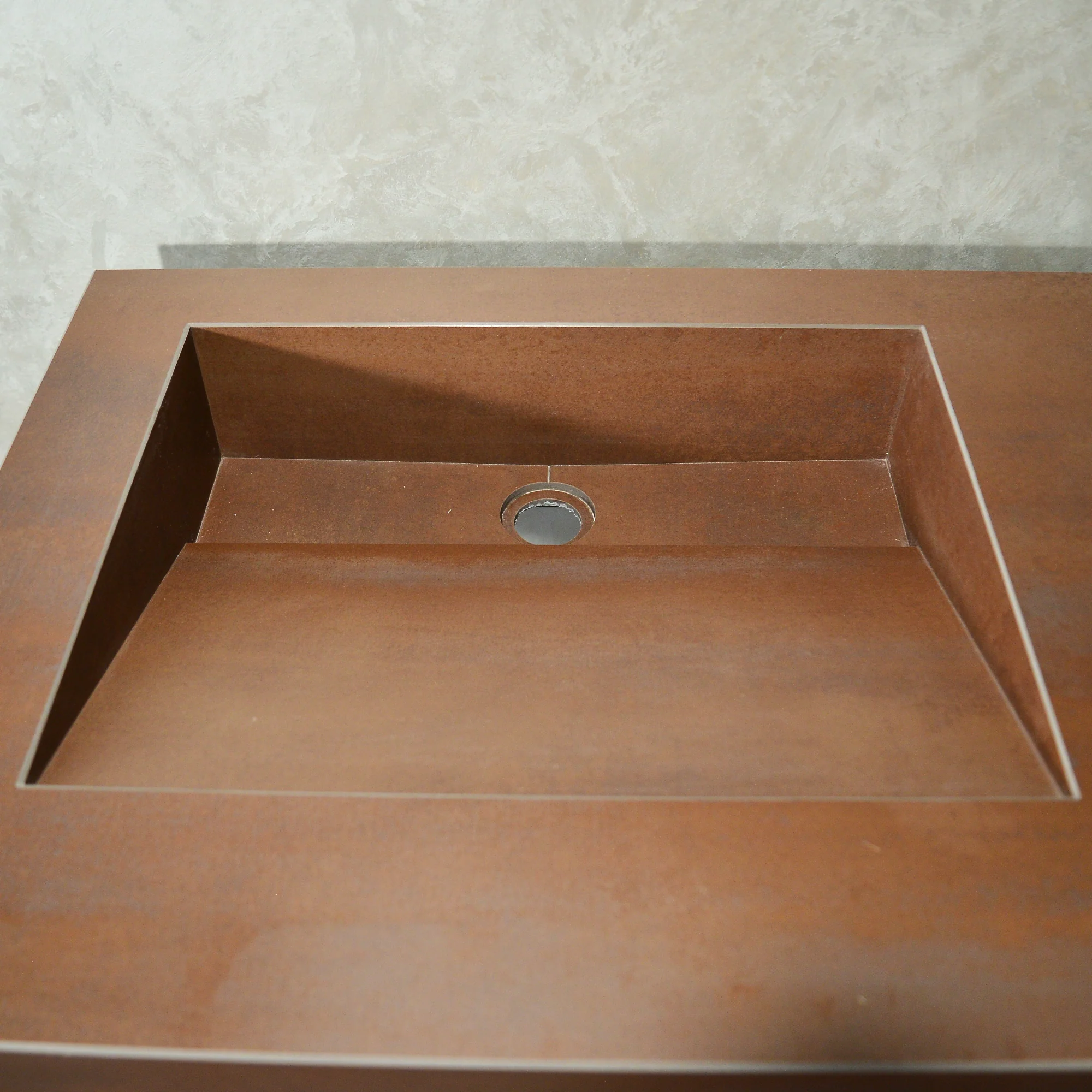 CUSTOM INFINITY – METAL CORTEN ENGINEERED PORCELAIN DOUBLE SINK (ES-083) - Image 10