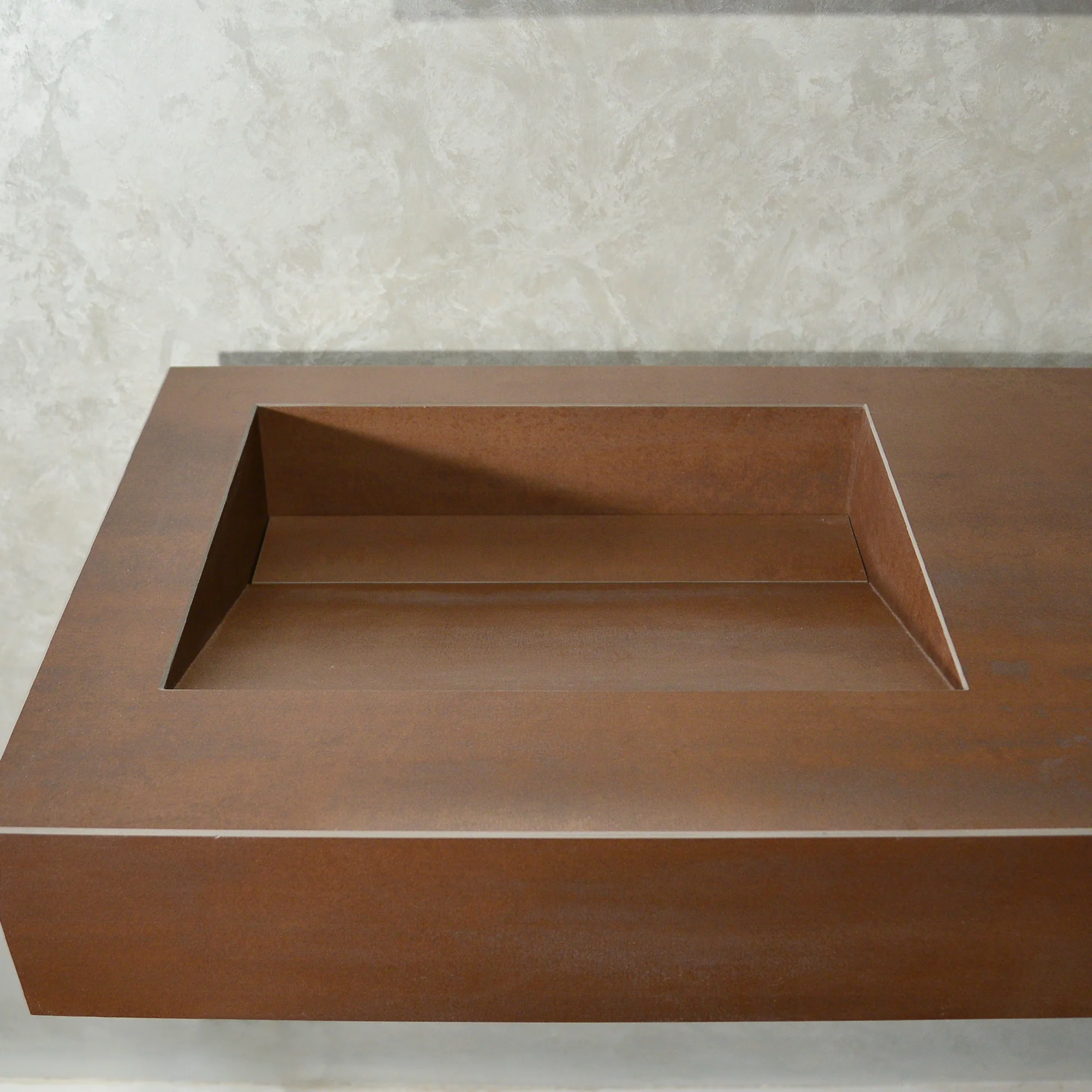 CUSTOM INFINITY – METAL CORTEN ENGINEERED PORCELAIN DOUBLE SINK (ES-083) - Image 7