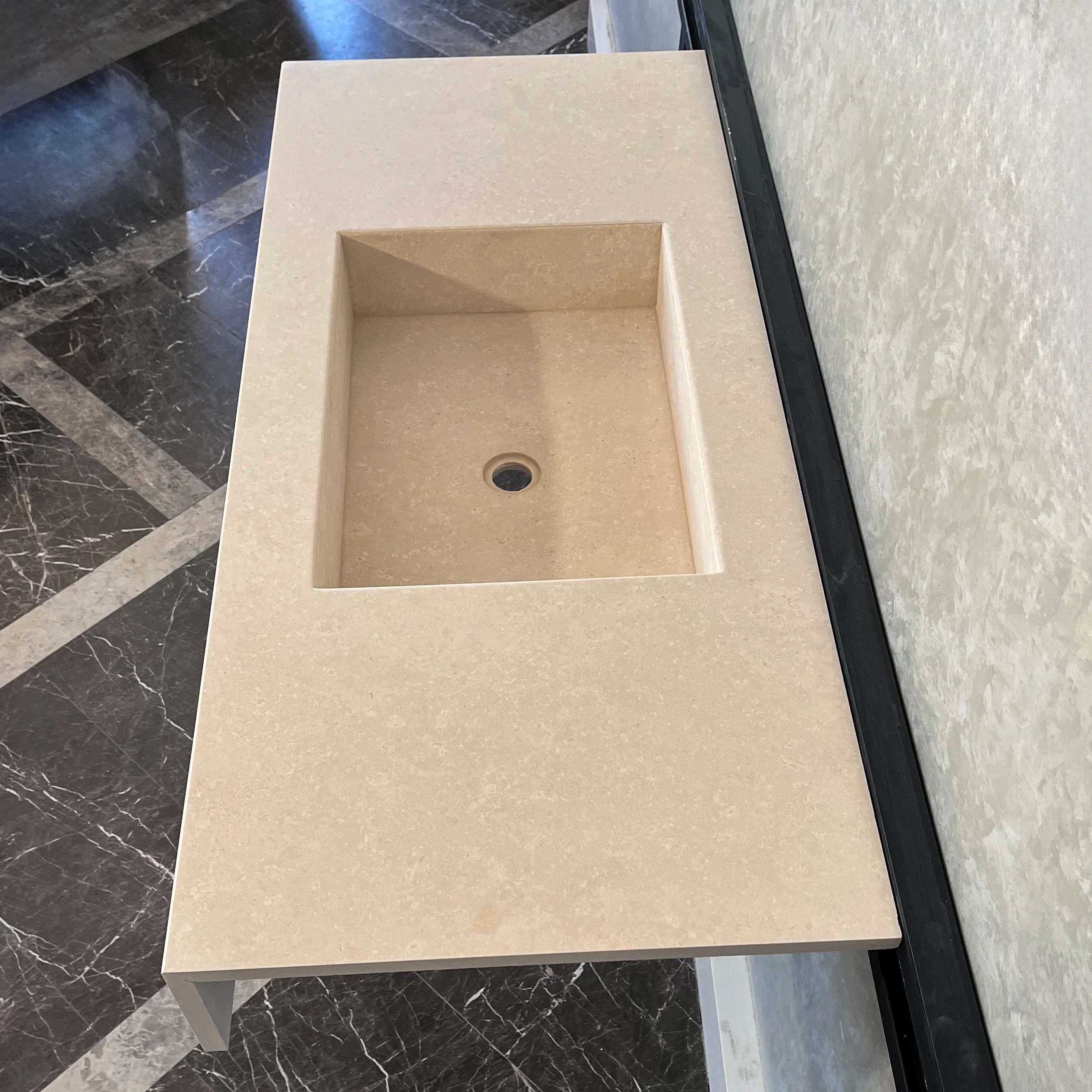 HANDCRAFTED CUSTOM LIMESTONE SINK (NS-062) - Image 3