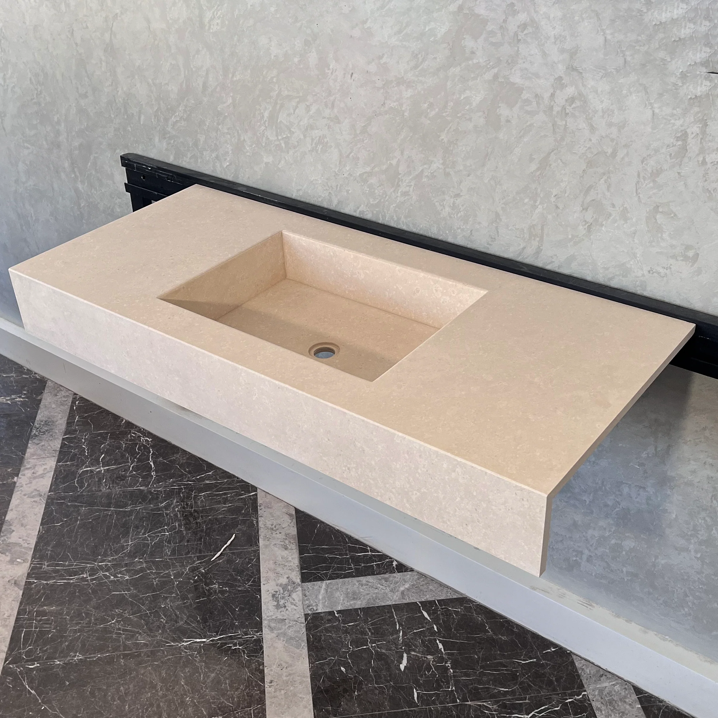 HANDCRAFTED CUSTOM LIMESTONE SINK (NS-062) - Image 4