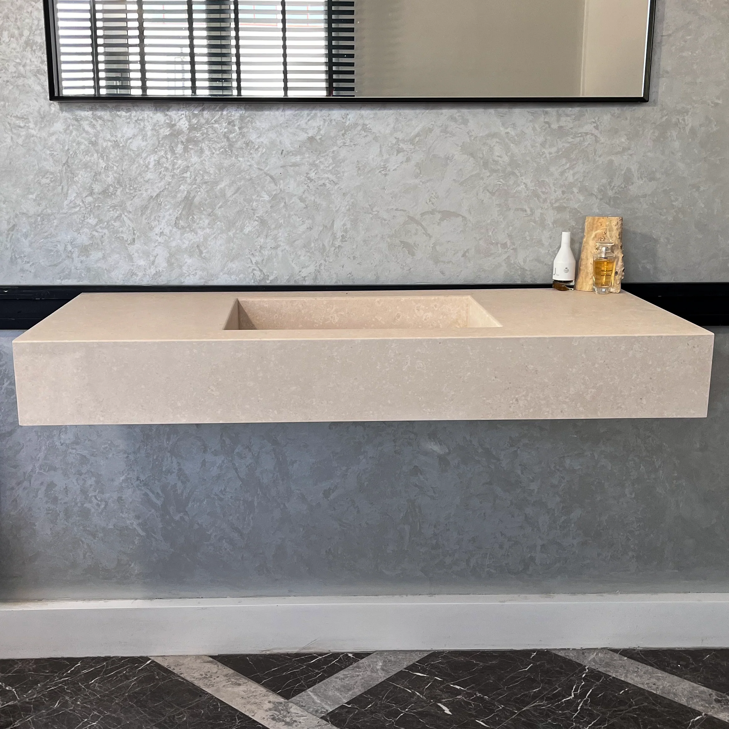 HANDCRAFTED CUSTOM LIMESTONE SINK (NS-062) - Image 5