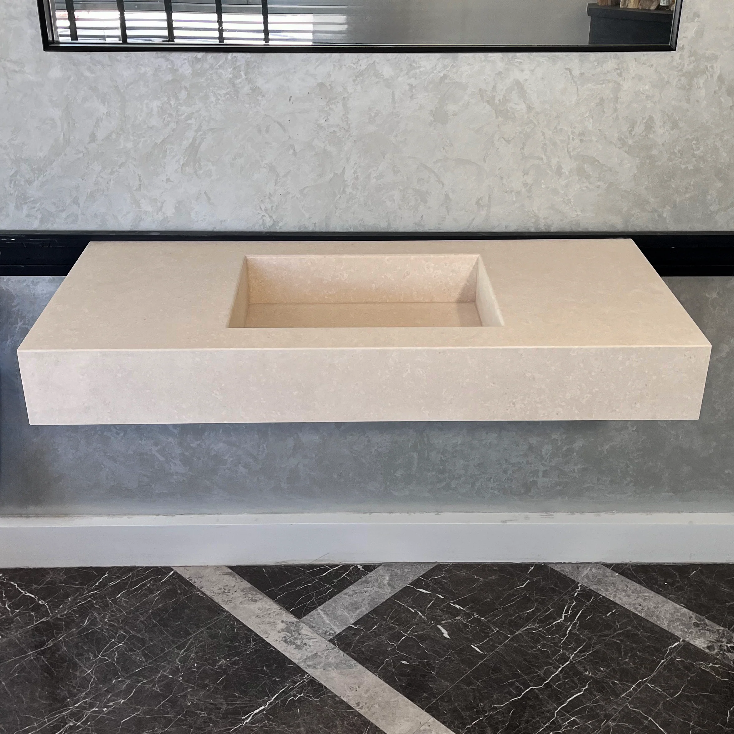 HANDCRAFTED CUSTOM LIMESTONE SINK (NS-062) - Image 6
