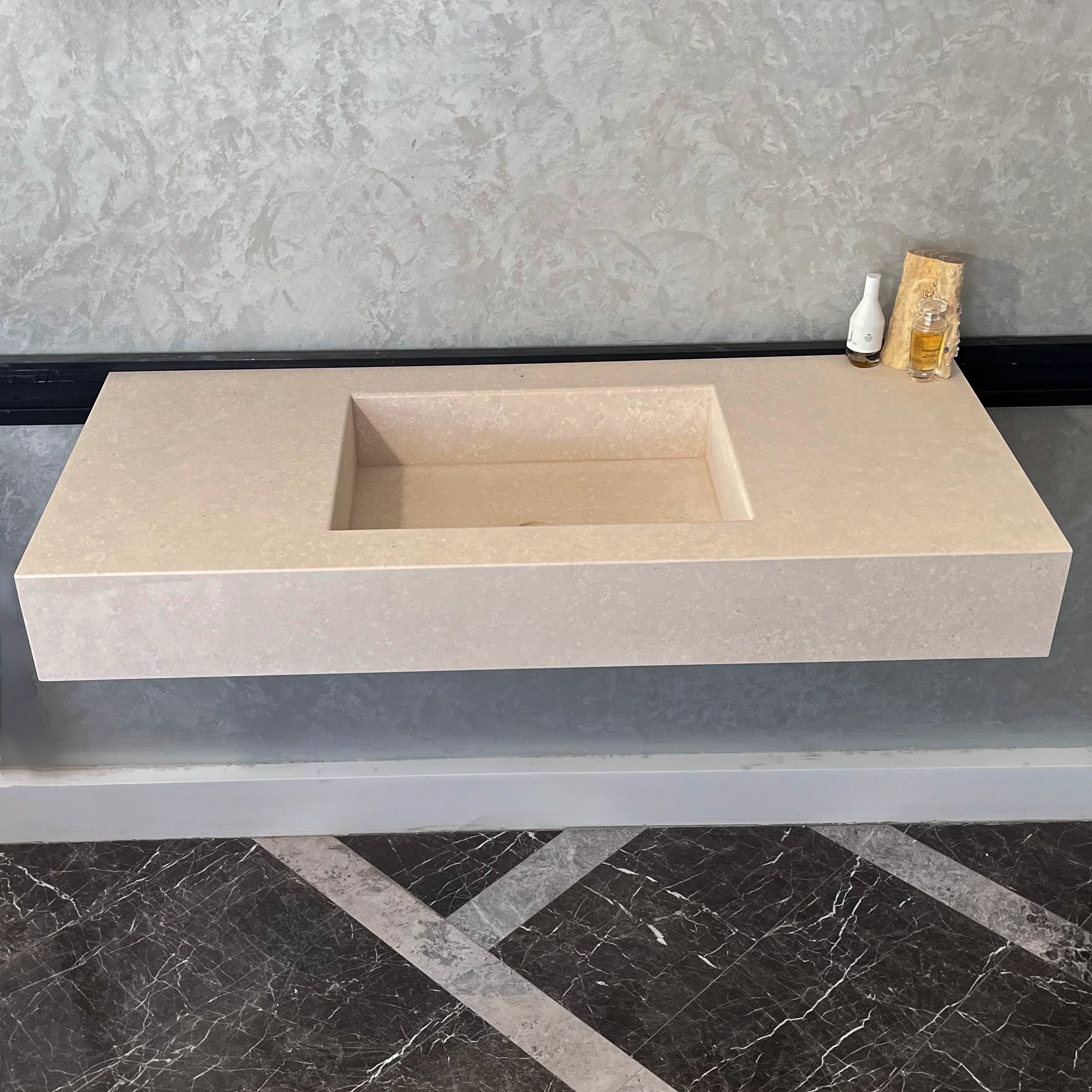 HANDCRAFTED CUSTOM LIMESTONE SINK (NS-062) - Image 7