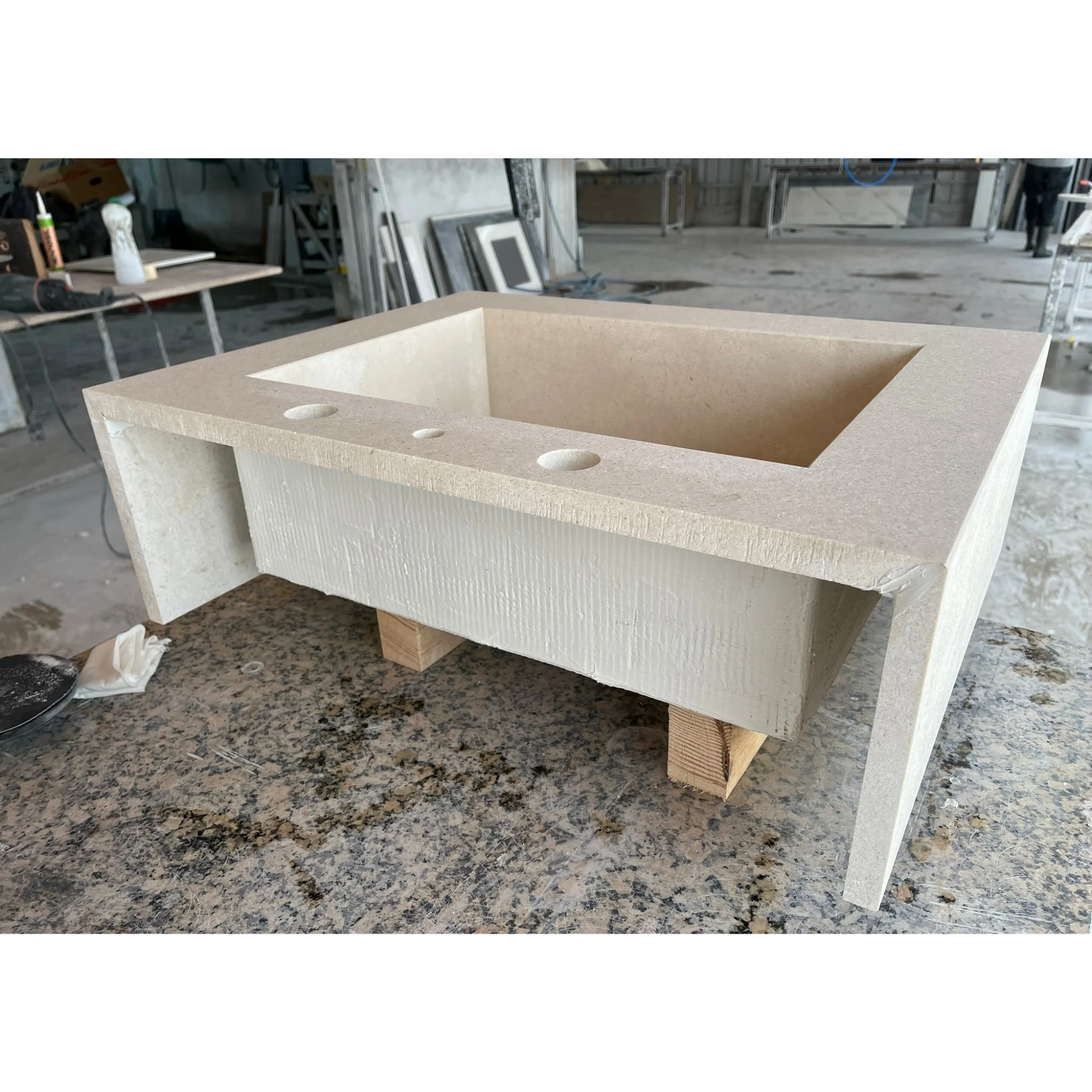 HANDCRAFTED CUSTOM LIMESTONE SINK (NS-051) - Image 3