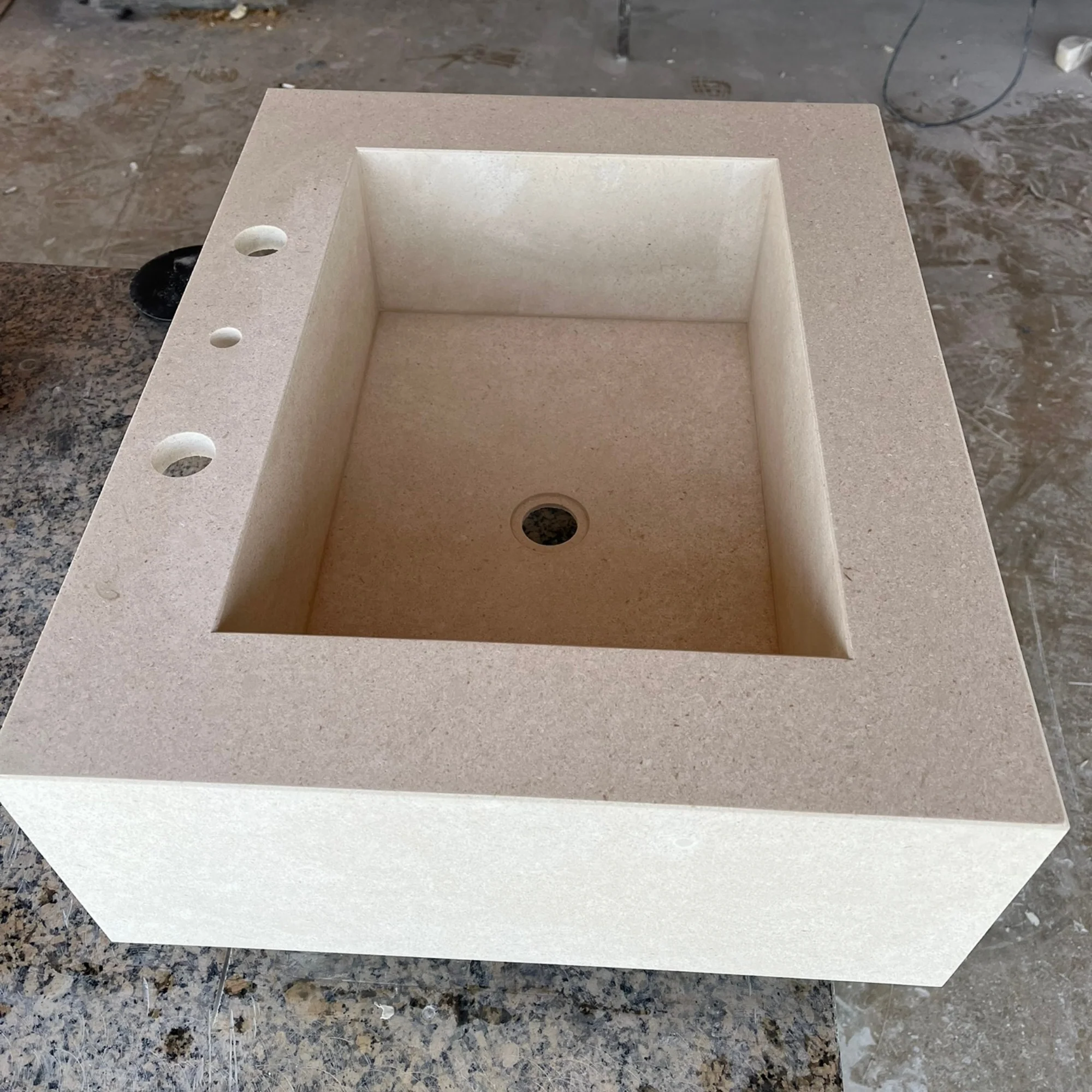 HANDCRAFTED CUSTOM LIMESTONE SINK (NS-051) - Image 7