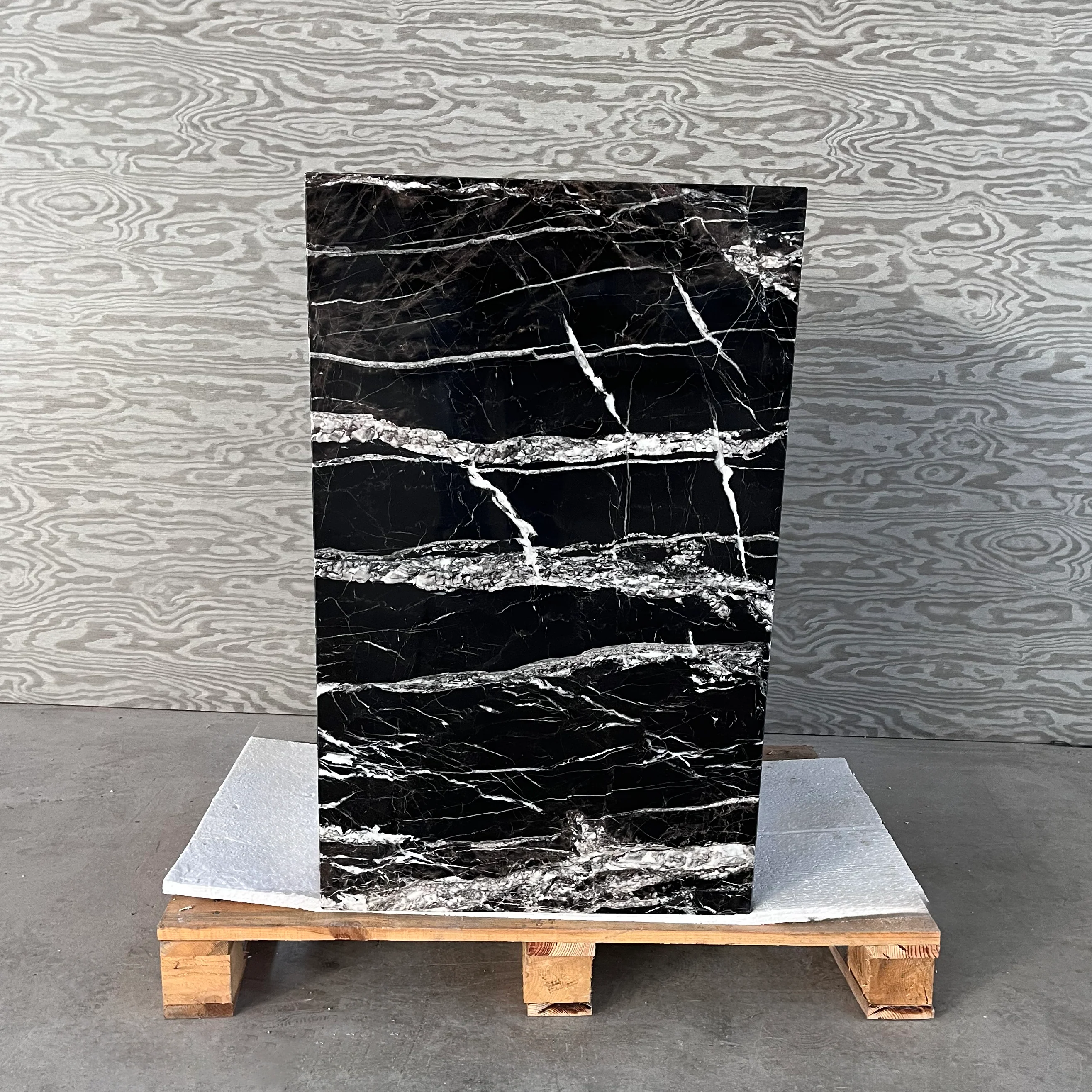 HANDCRAFTED CUSTOM PEDESTAL ALEXANDRA BLACK MARBLE SINK (NS-151) - Image 10