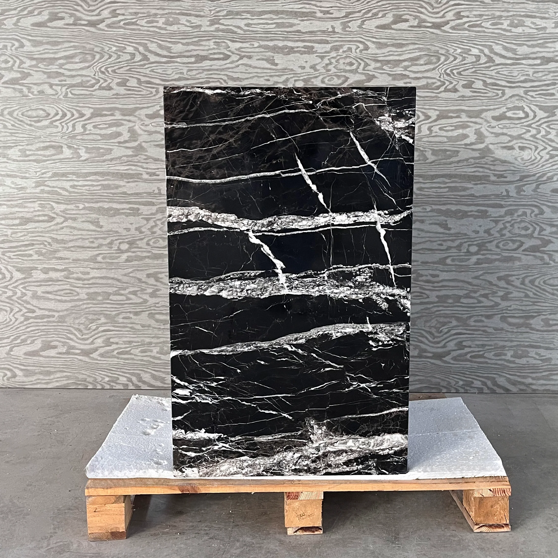 HANDCRAFTED CUSTOM PEDESTAL ALEXANDRA BLACK MARBLE SINK (NS-151) - Image 3