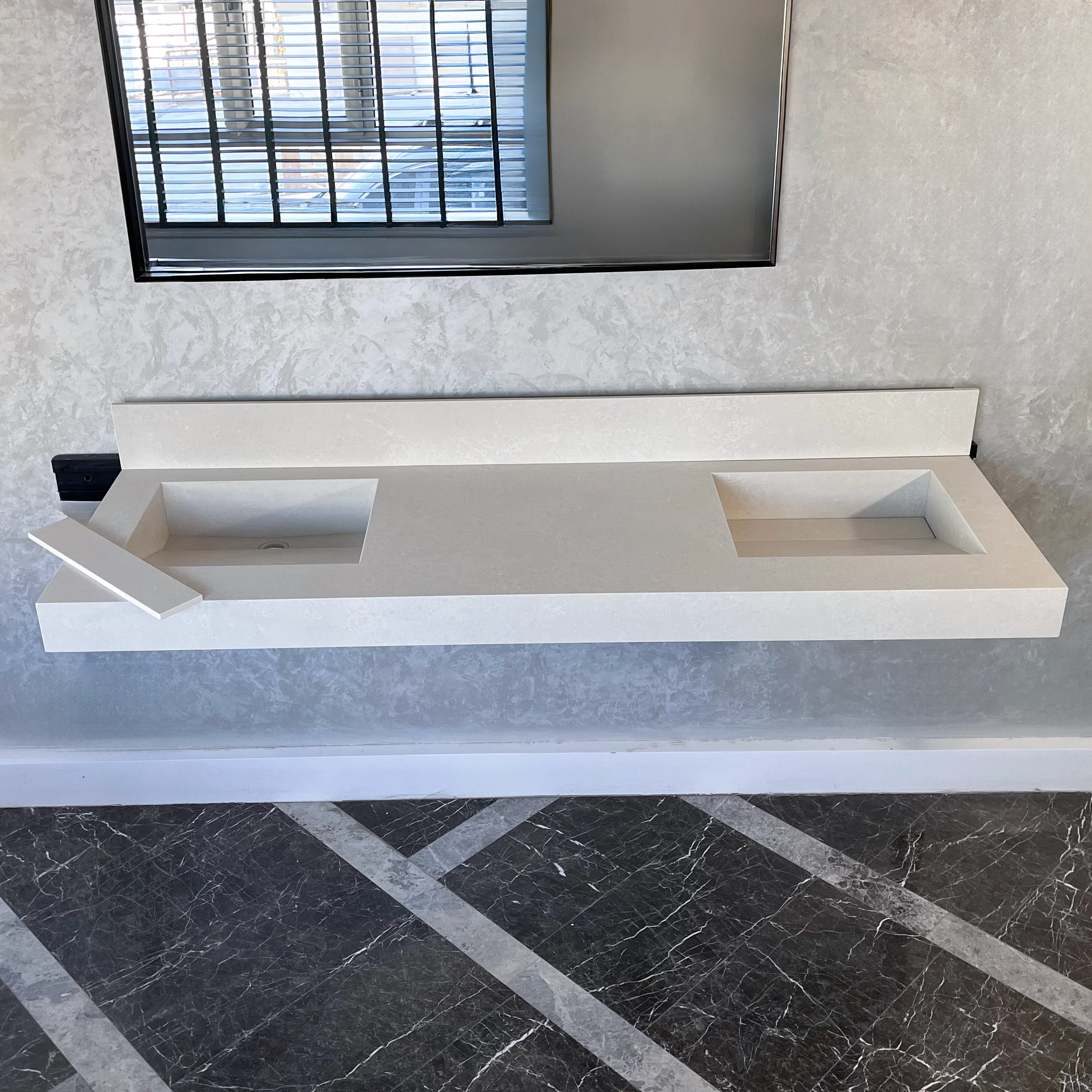 HANDCRAFTED CUSTOM QUARTZ DOUBLE SINK (QU-091) - Image 2