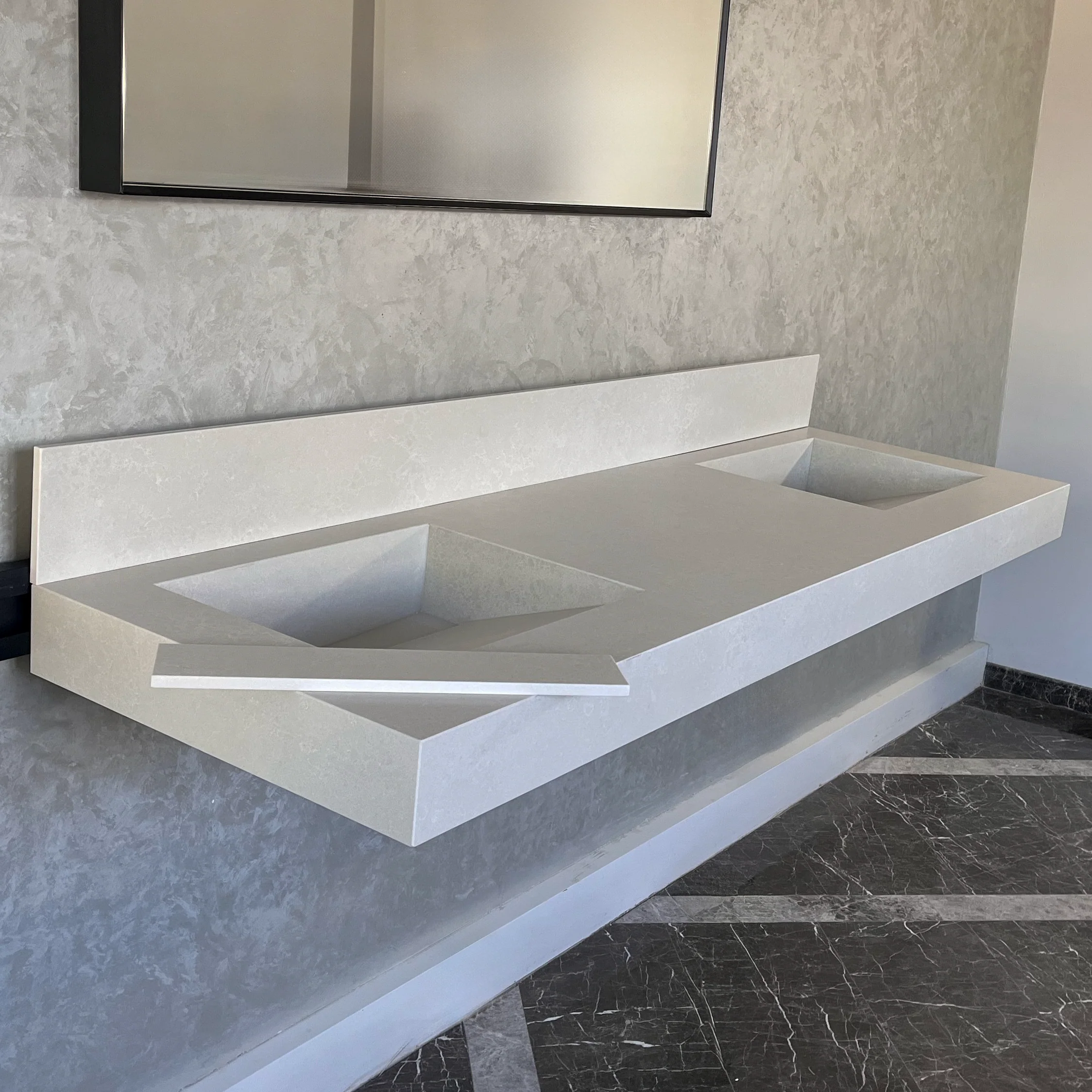 HANDCRAFTED CUSTOM QUARTZ DOUBLE SINK (QU-091) - Image 4