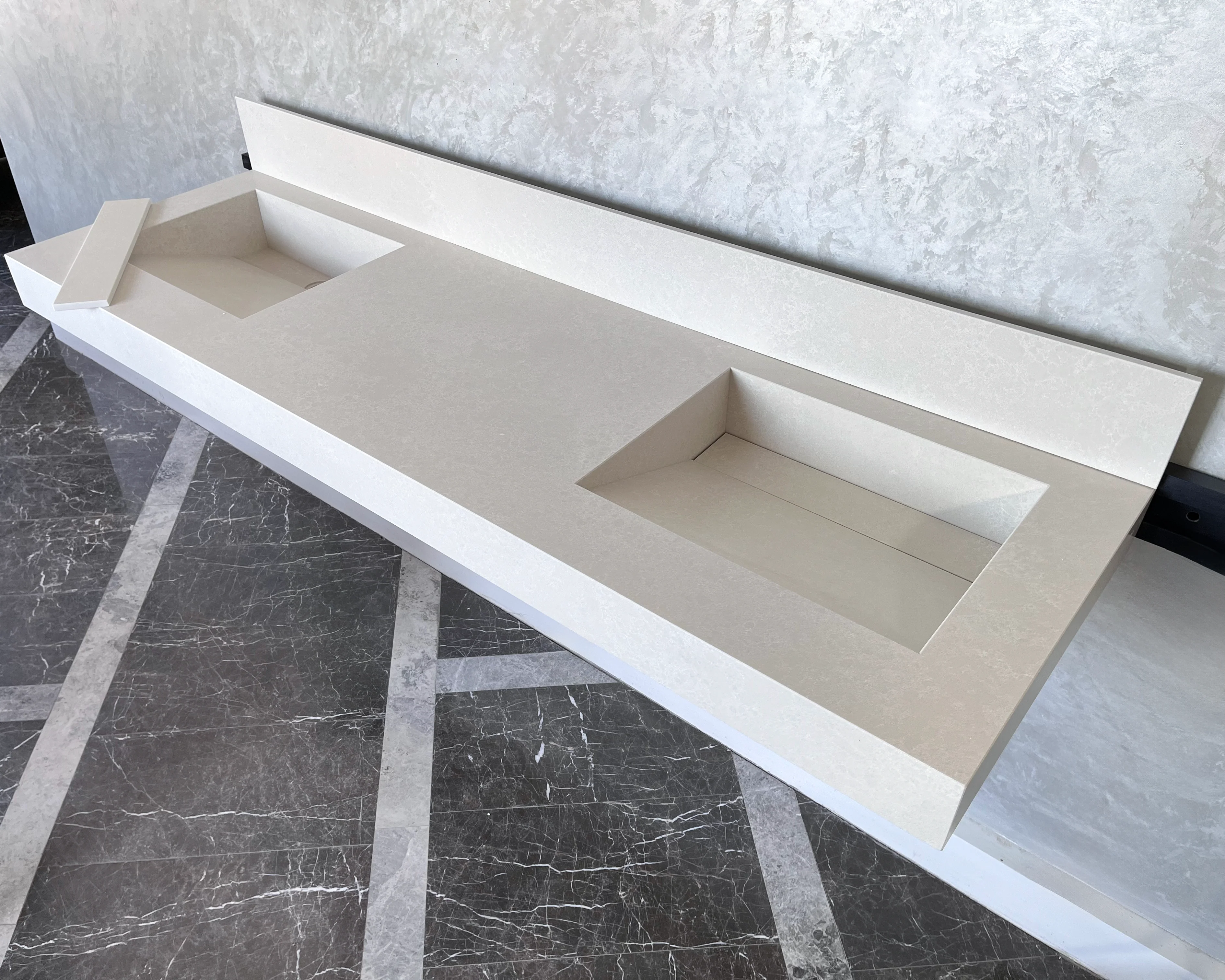 HANDCRAFTED CUSTOM QUARTZ DOUBLE SINK (QU-091) - Image 6