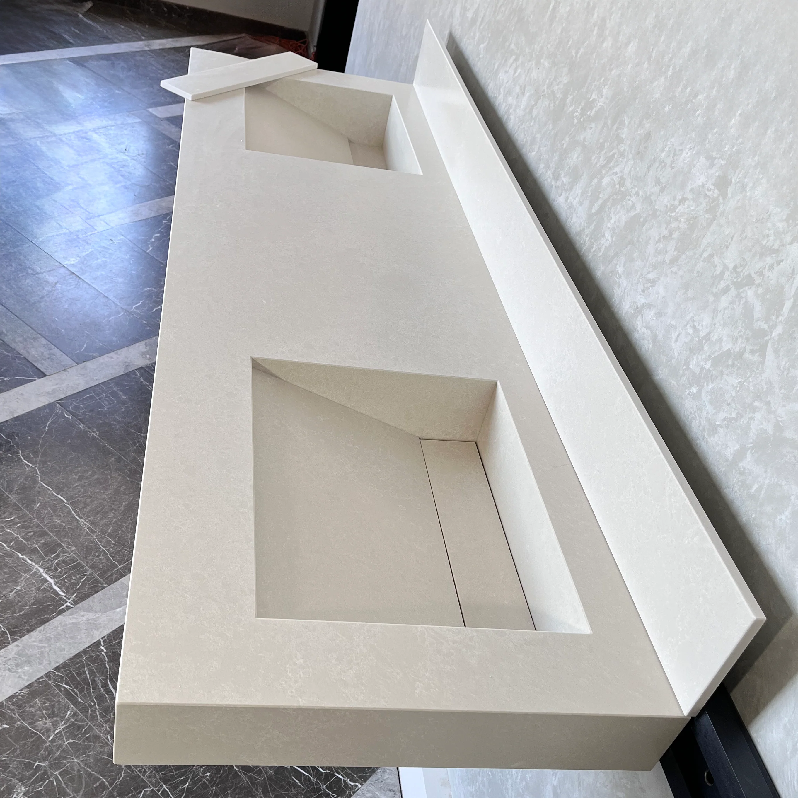HANDCRAFTED CUSTOM QUARTZ DOUBLE SINK (QU-091) - Image 7
