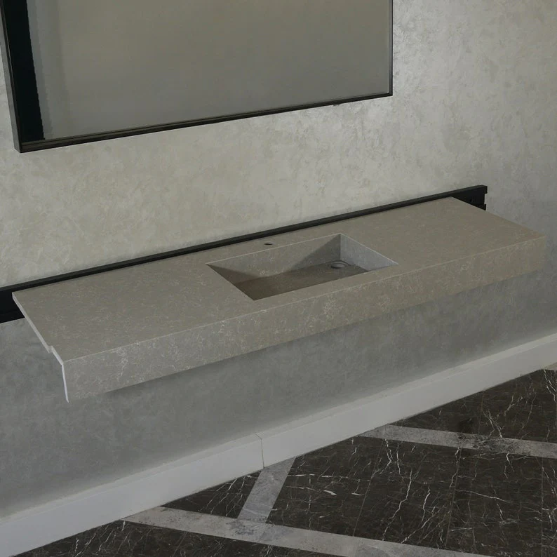 HANDCRAFTED CUSTOM GRAY QUARTZ SINK (QU-099) - Image 3