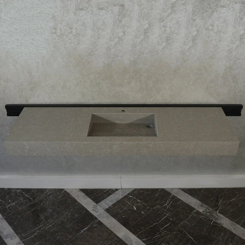 HANDCRAFTED CUSTOM GRAY QUARTZ SINK (QU-099) - Image 6