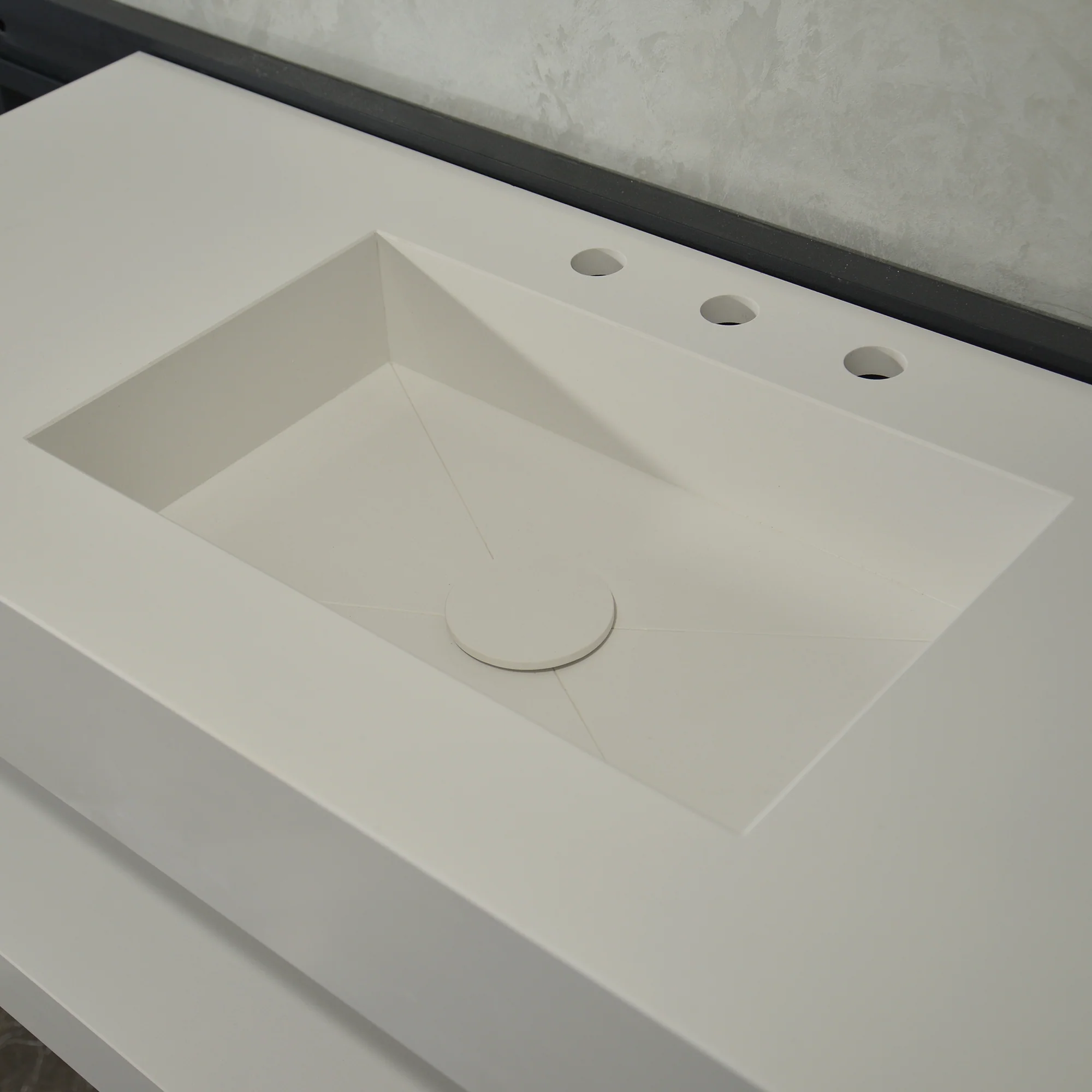 HANDCRAFTED CUSTOM QUARTZ SINK WITH SHIELF (QU-116) - Image 8