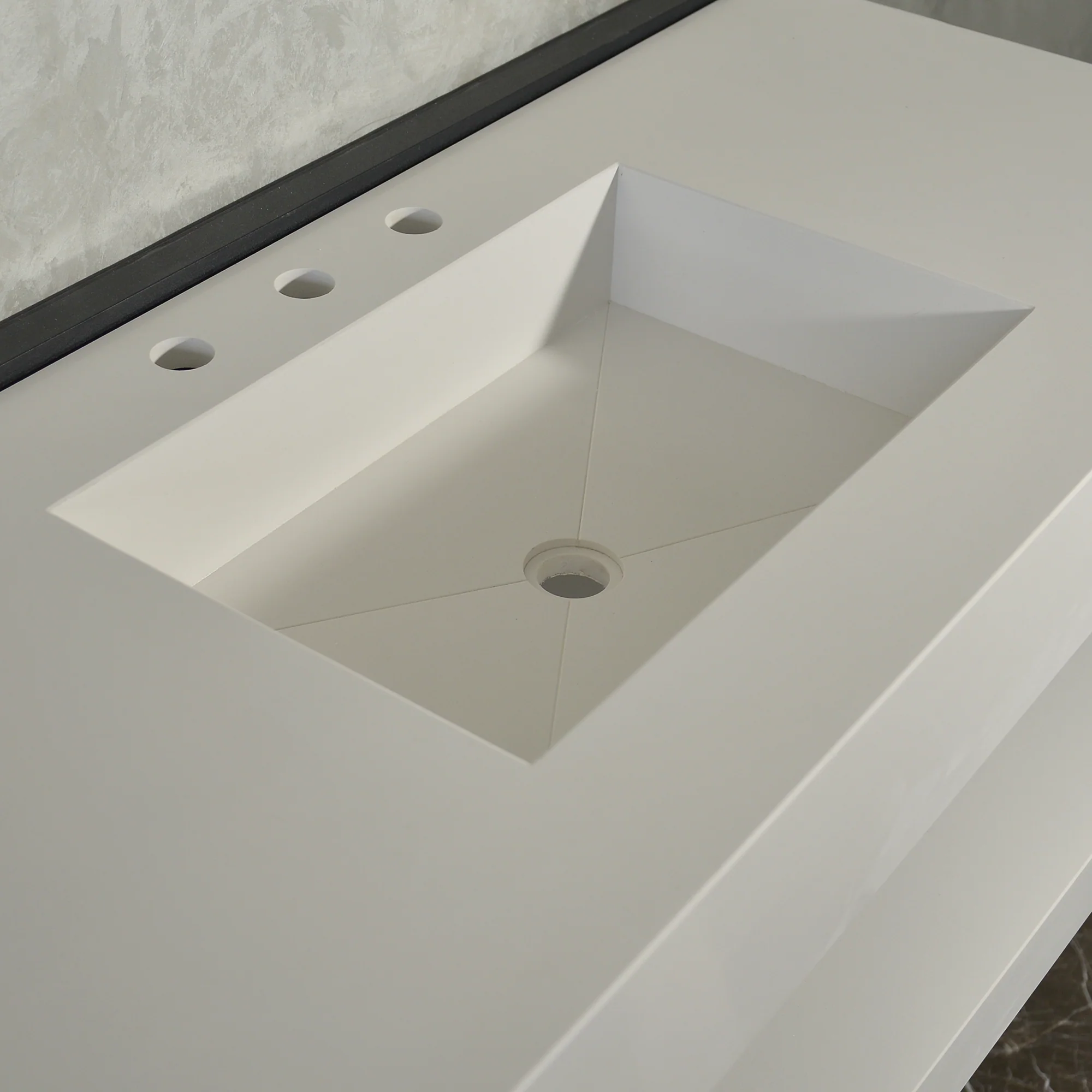 HANDCRAFTED CUSTOM QUARTZ SINK WITH SHIELF (QU-116) - Image 9