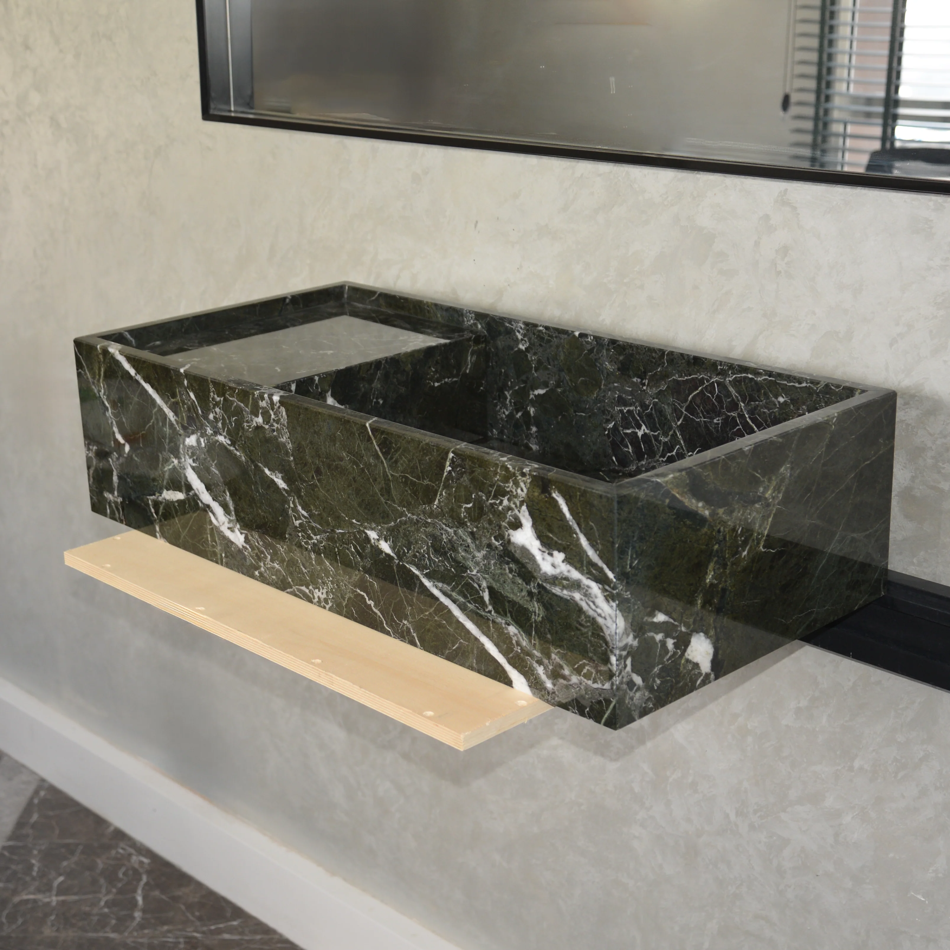 HANDCRAFTED CUSTOM TEOS GREEN MARBLE SINK (NS-081) - Image 2