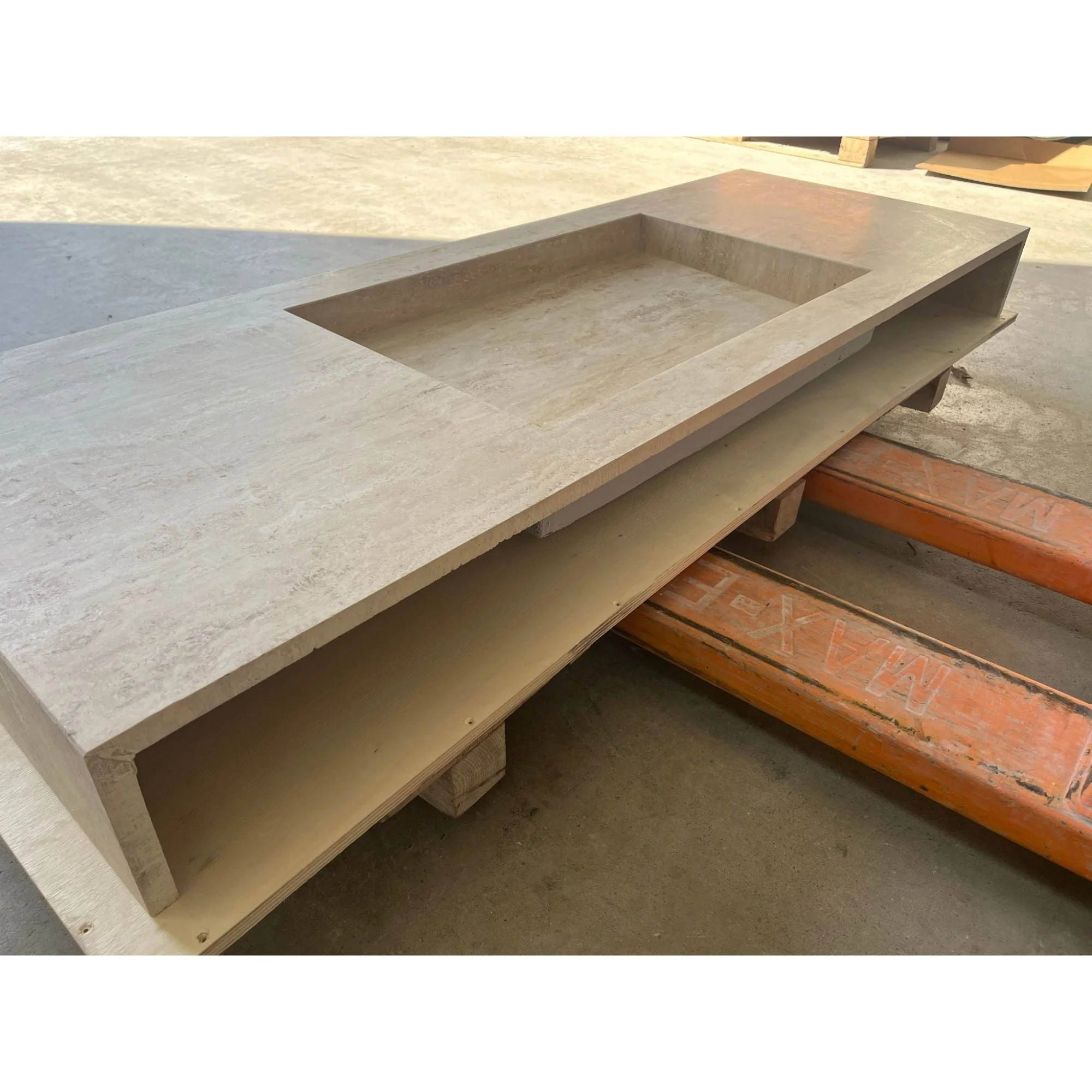 HANDCRAFTED CUSTOM TRAVERTINE SINK (TR-100) - Image 5