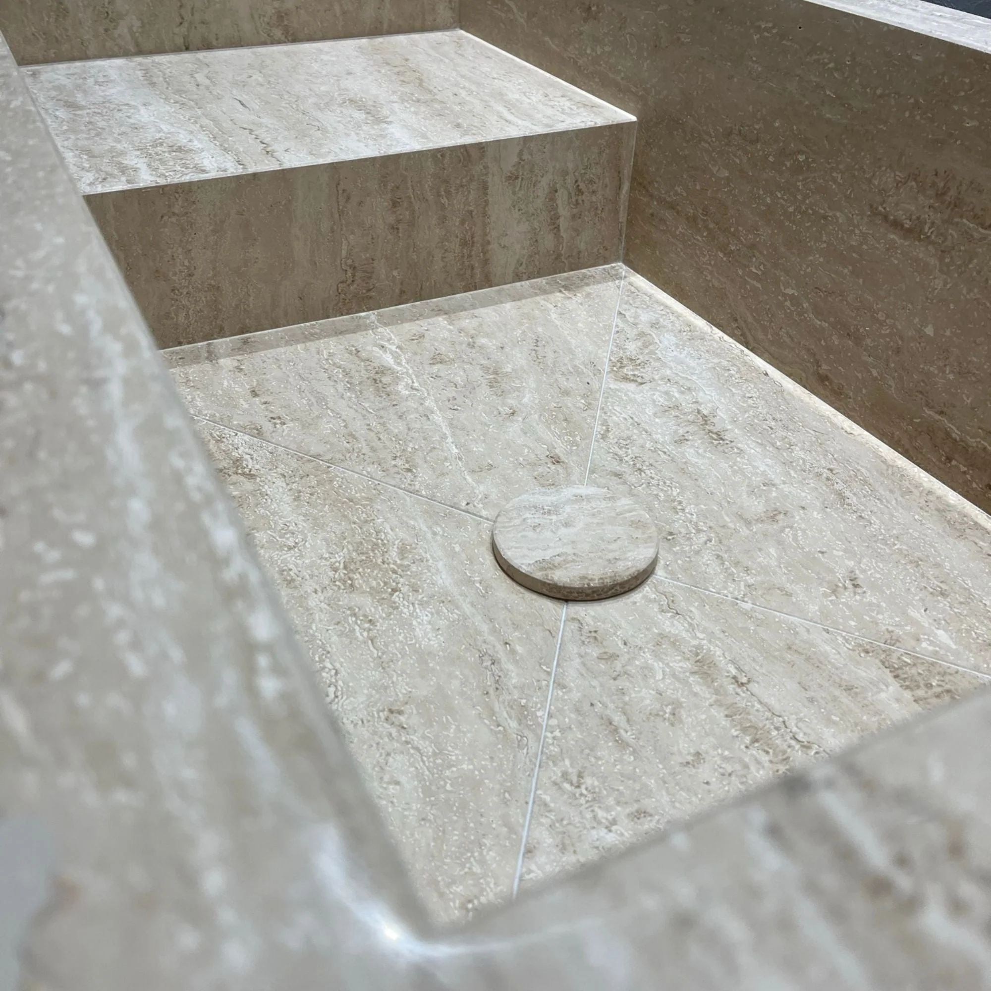 HANDCRAFTED CUSTOM TRAVERTINE SINK (TR-107) - Image 11