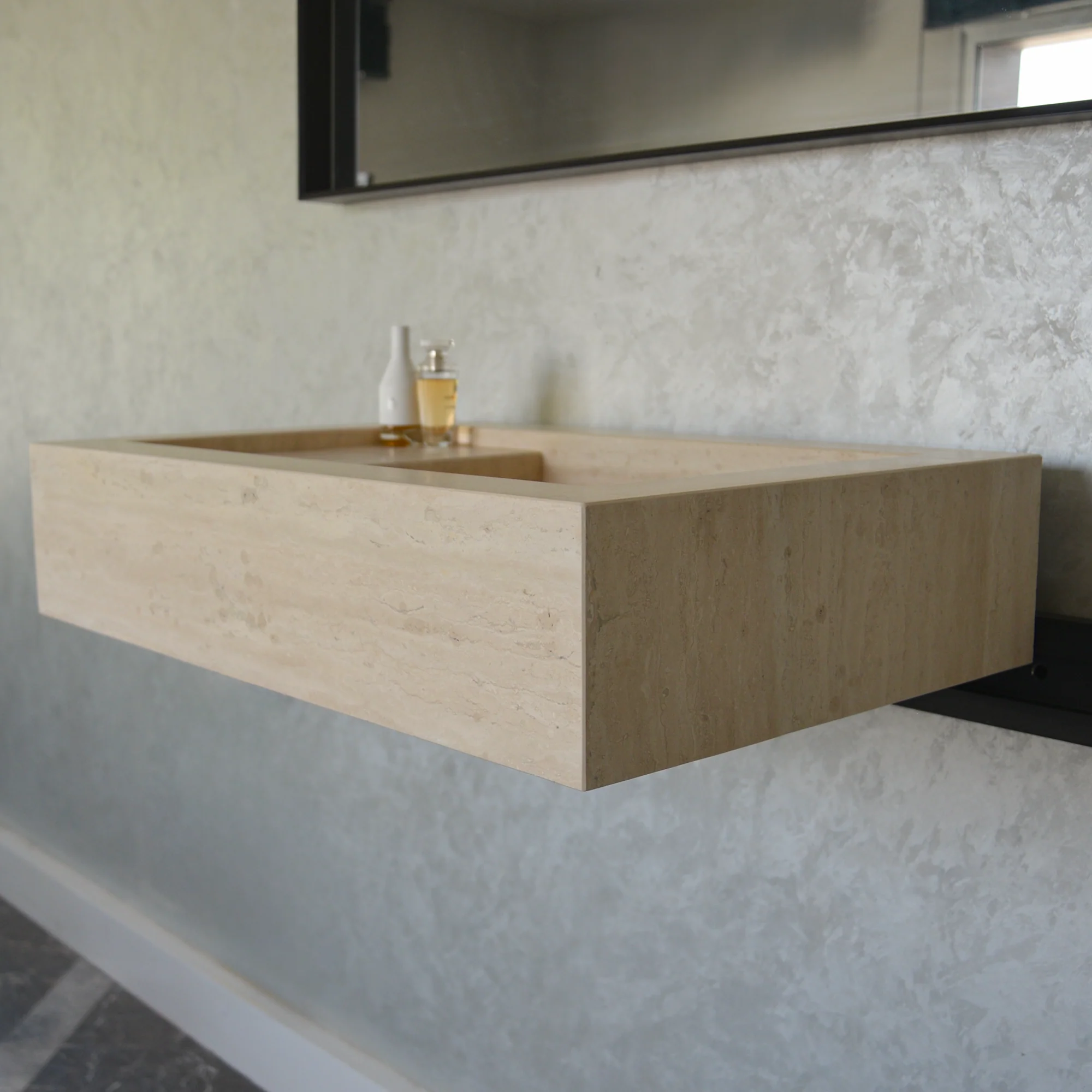 HANDCRAFTED CUSTOM TRAVERTINE SINK (TR-056) - Image 10