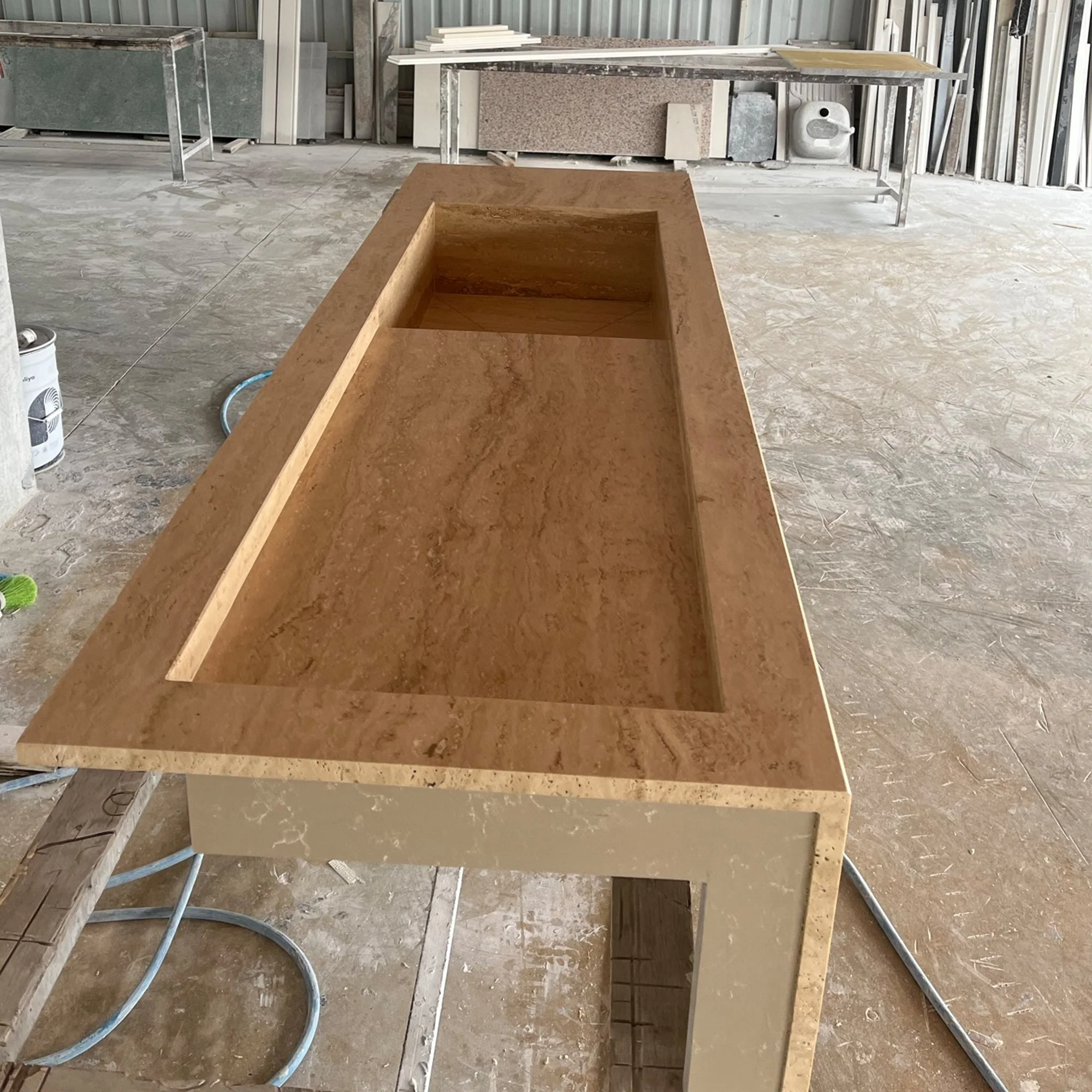 HANDCRAFTED CUSTOM TRAVERTINE SINK - 6 (TR-145) - Image 6