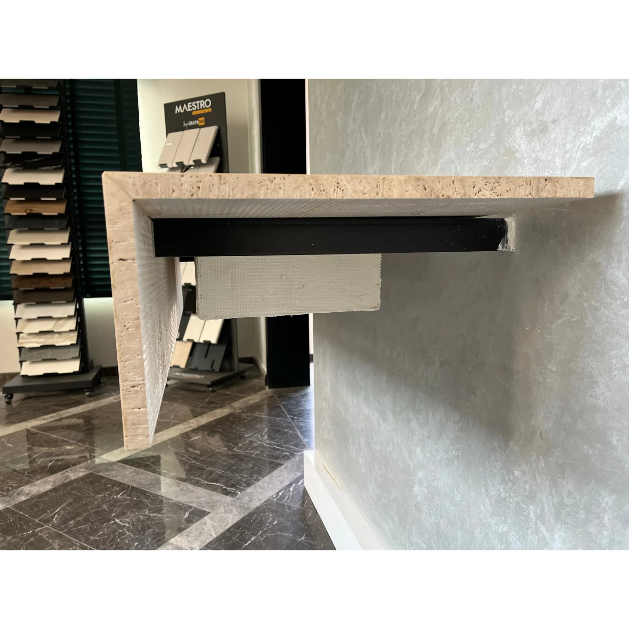 HANDCRAFTED CUSTOM TRAVERTINE SINK (TR-051) - Image 17
