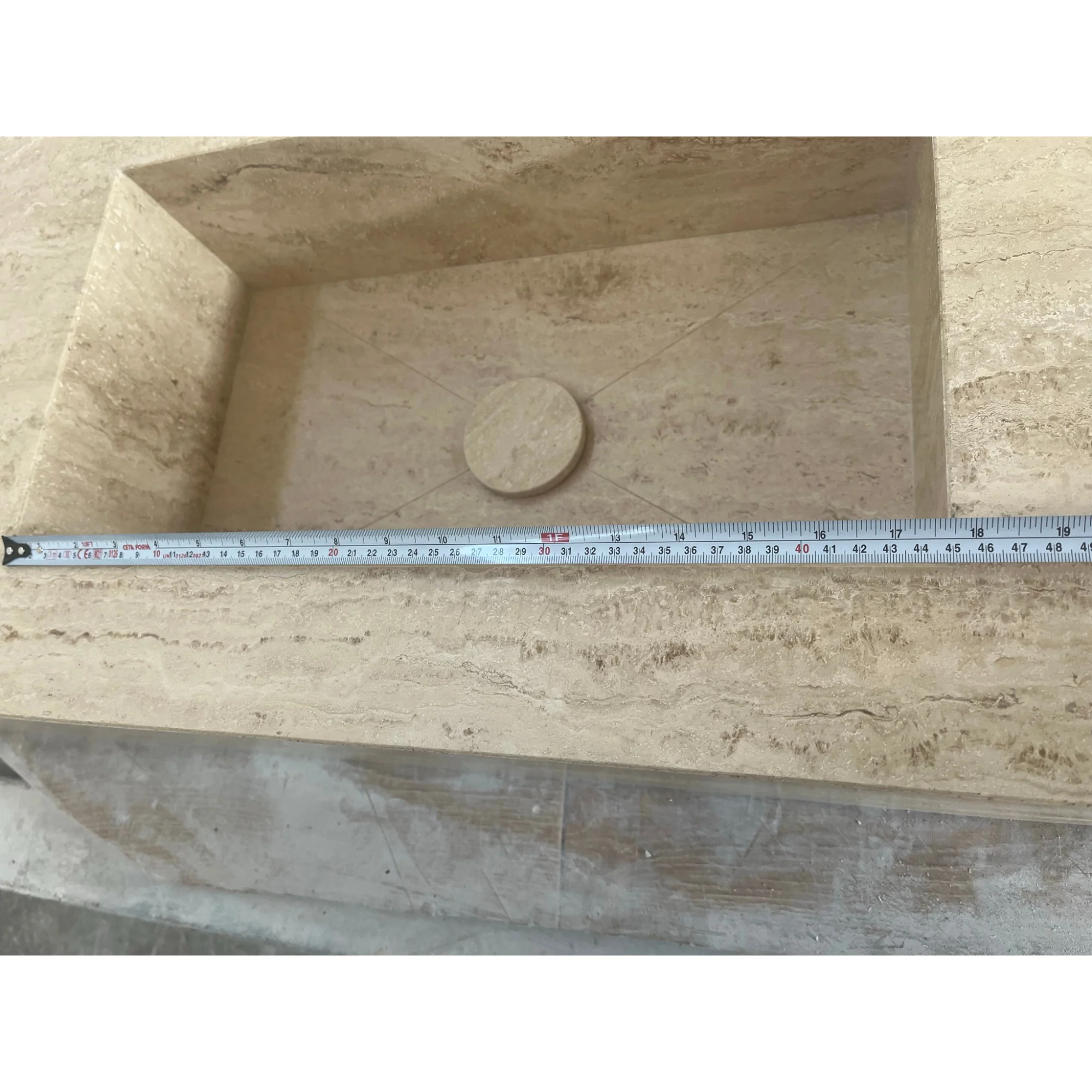 HANDCRAFTED CUSTOM TRAVERTINE SINK (TR-051) - Image 18