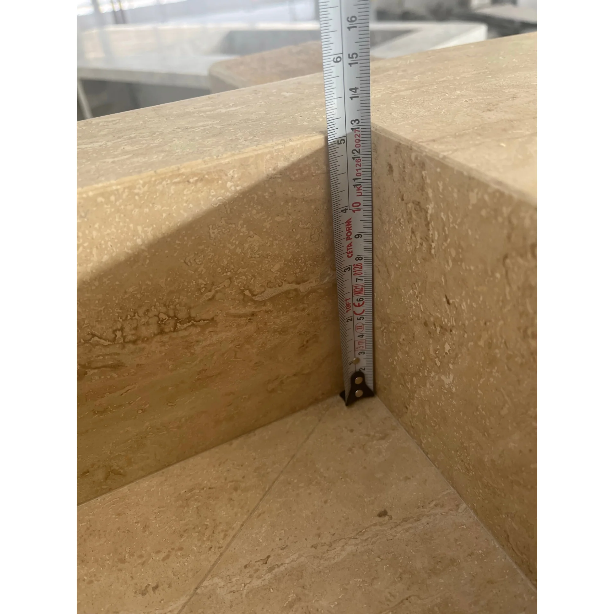 HANDCRAFTED CUSTOM TRAVERTINE SINK (TR-051) - Image 5