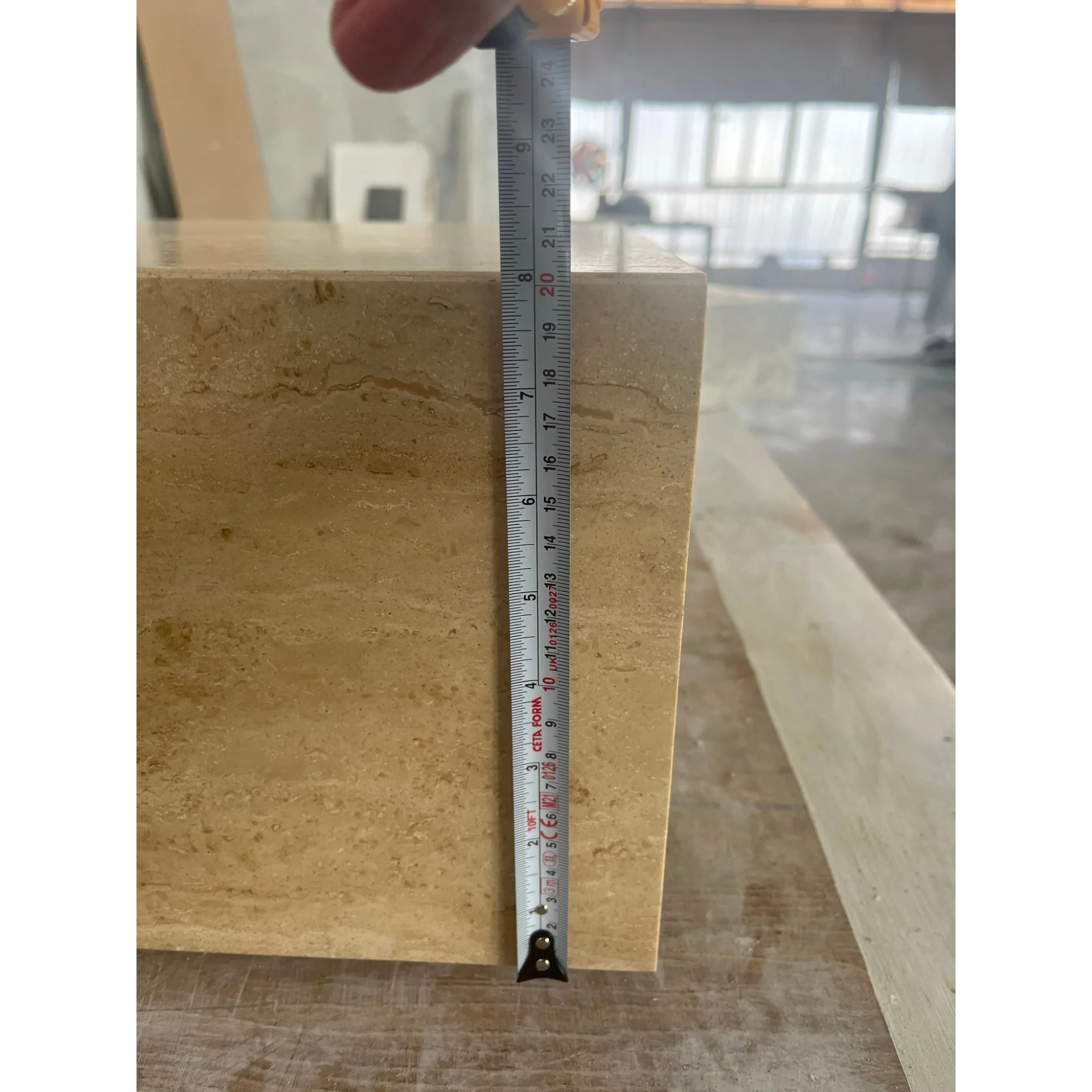 HANDCRAFTED CUSTOM TRAVERTINE SINK (TR-051) - Image 6