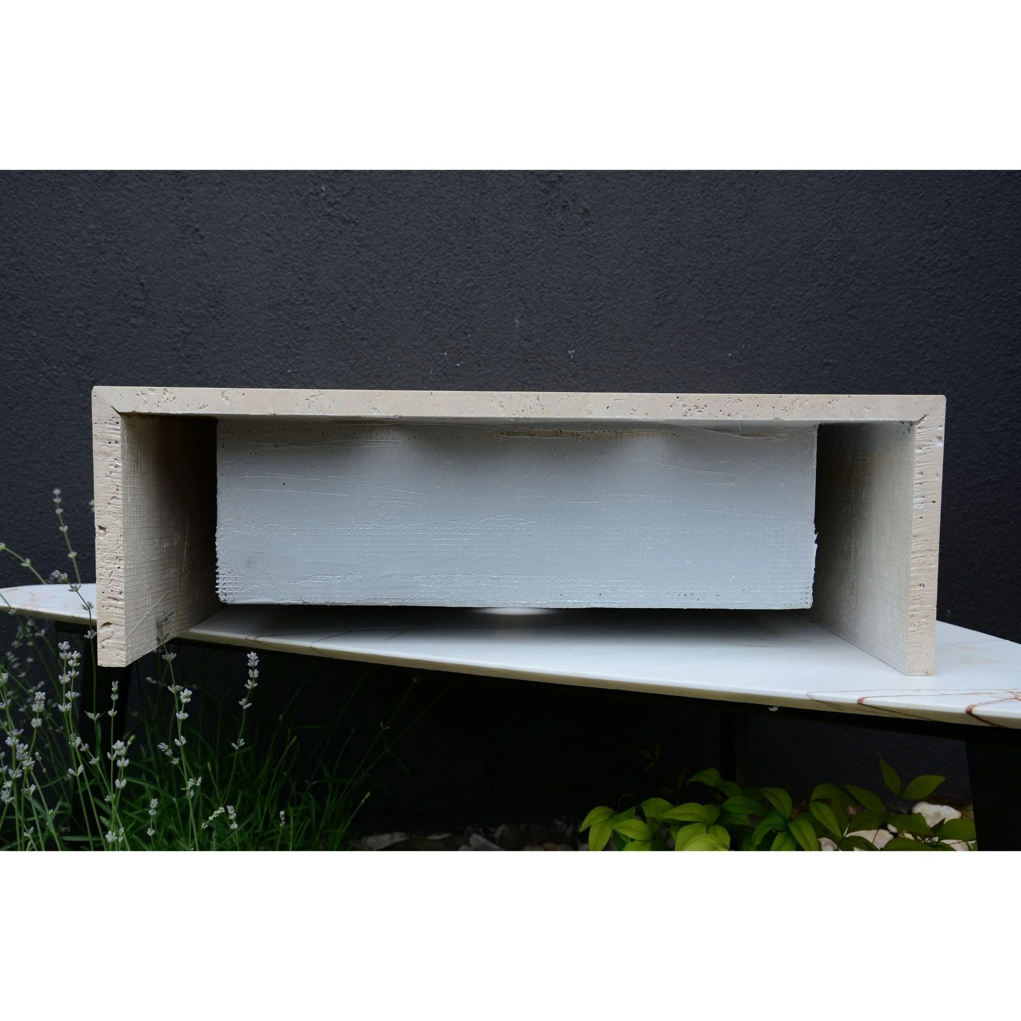 HANDCRAFTED CUSTOM TRAVERTINE SINK (TR-055) - Image 14