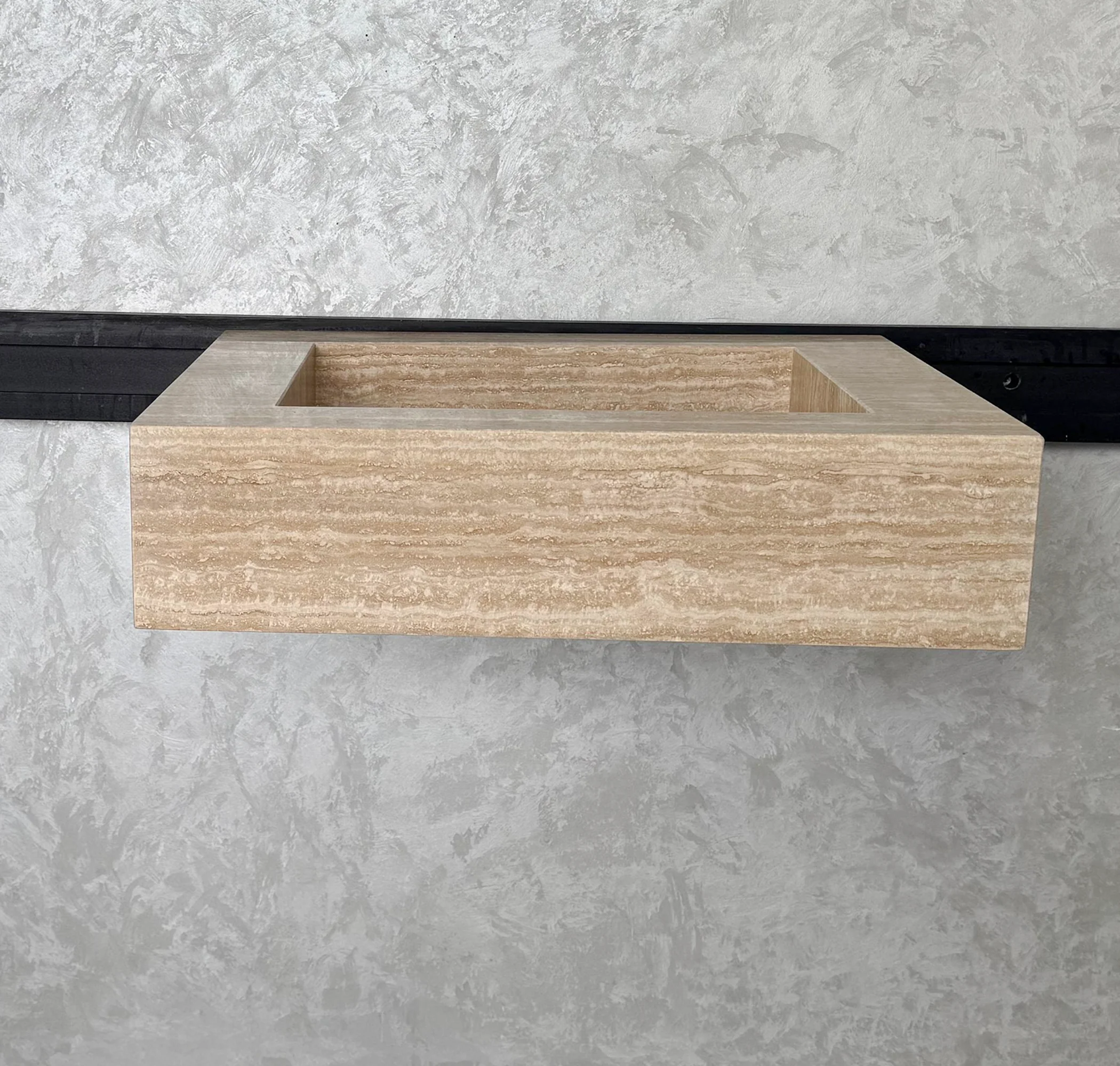 HANDCRAFTED CUSTOM TRAVERTINE SINK (TR-040) - Image 8