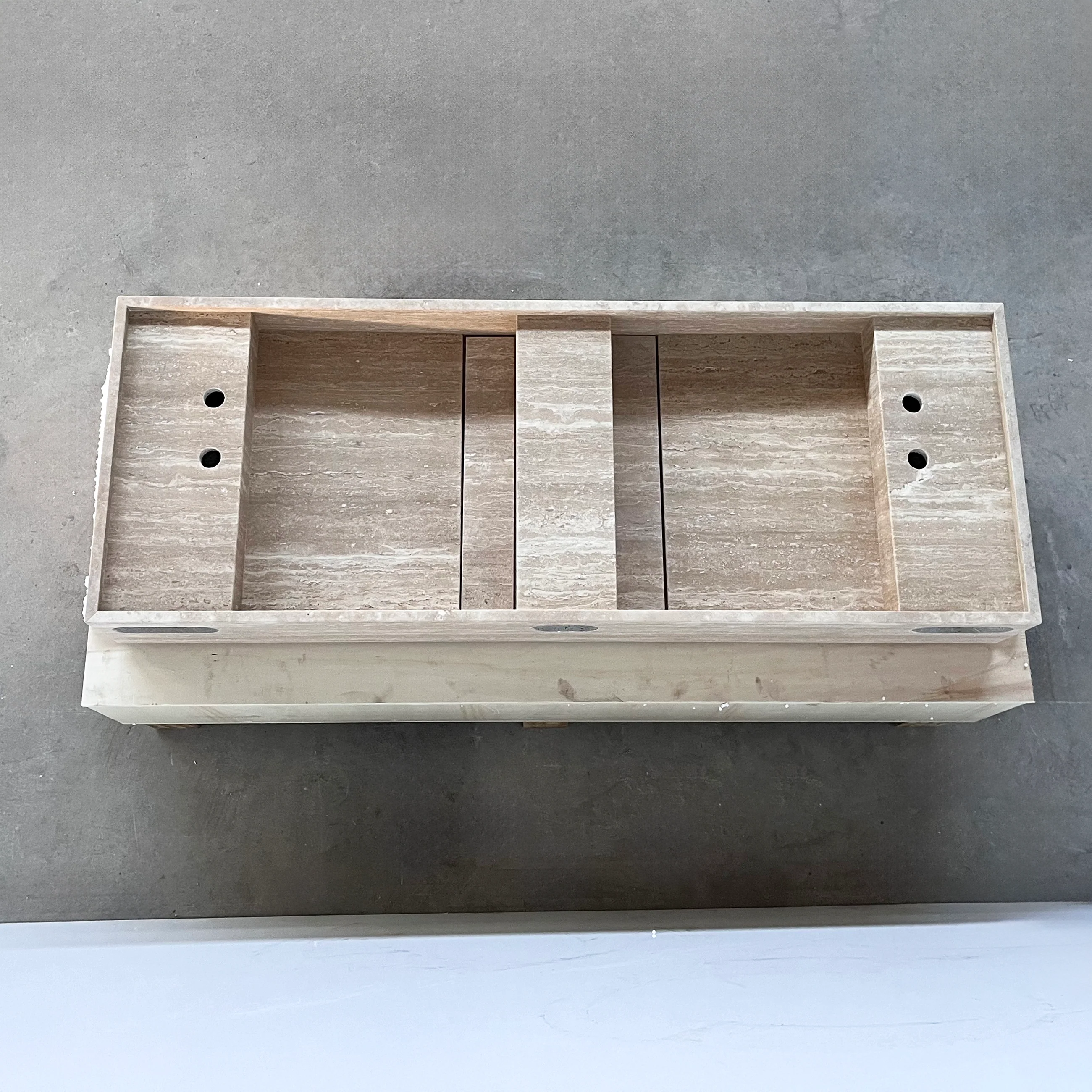 HANDCRAFTED CUSTOM TRAVERTINE SINK (TR-111) - Image 11