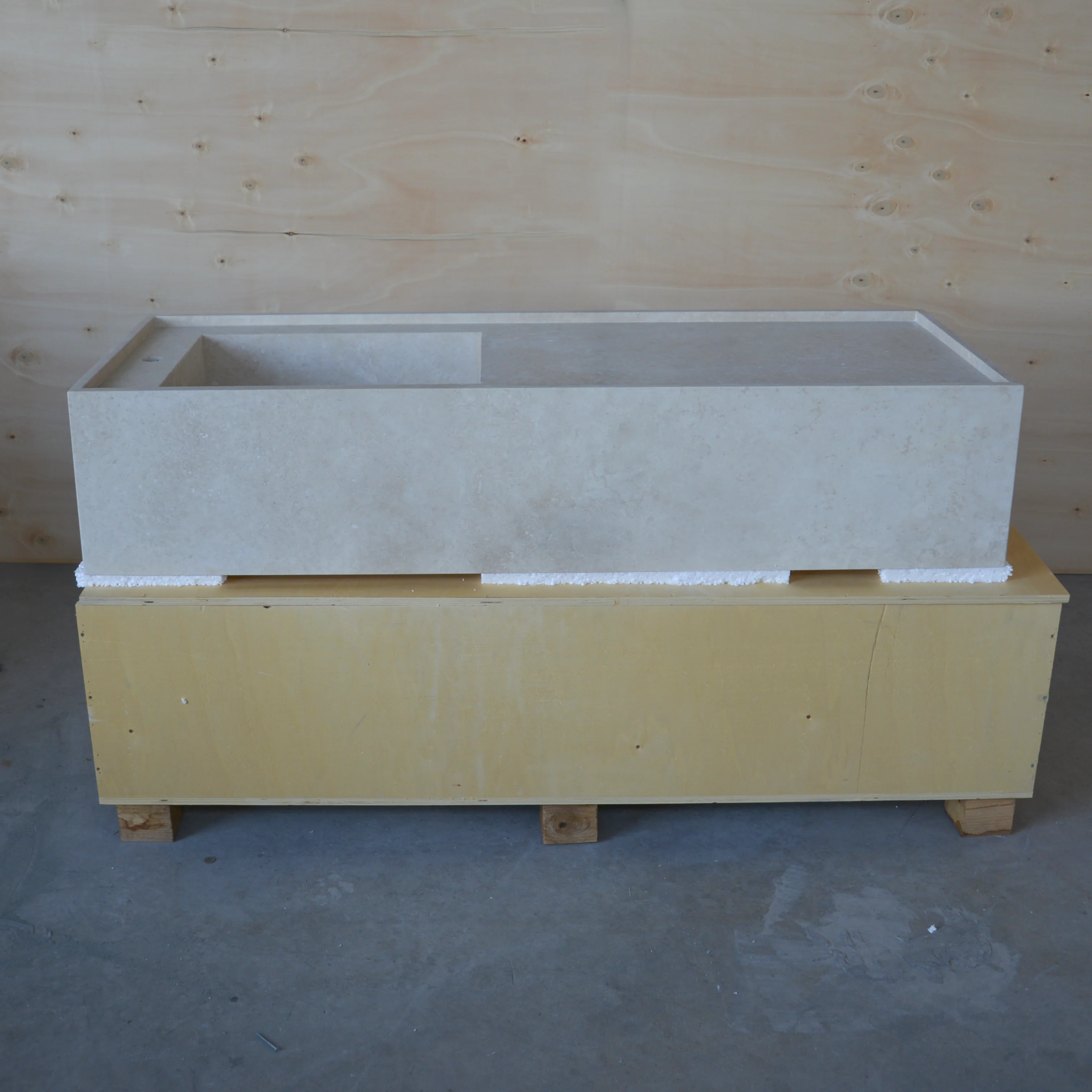 HANDCRAFTED CUSTOM TRAVERTINE SINK (TR-116) - Image 2