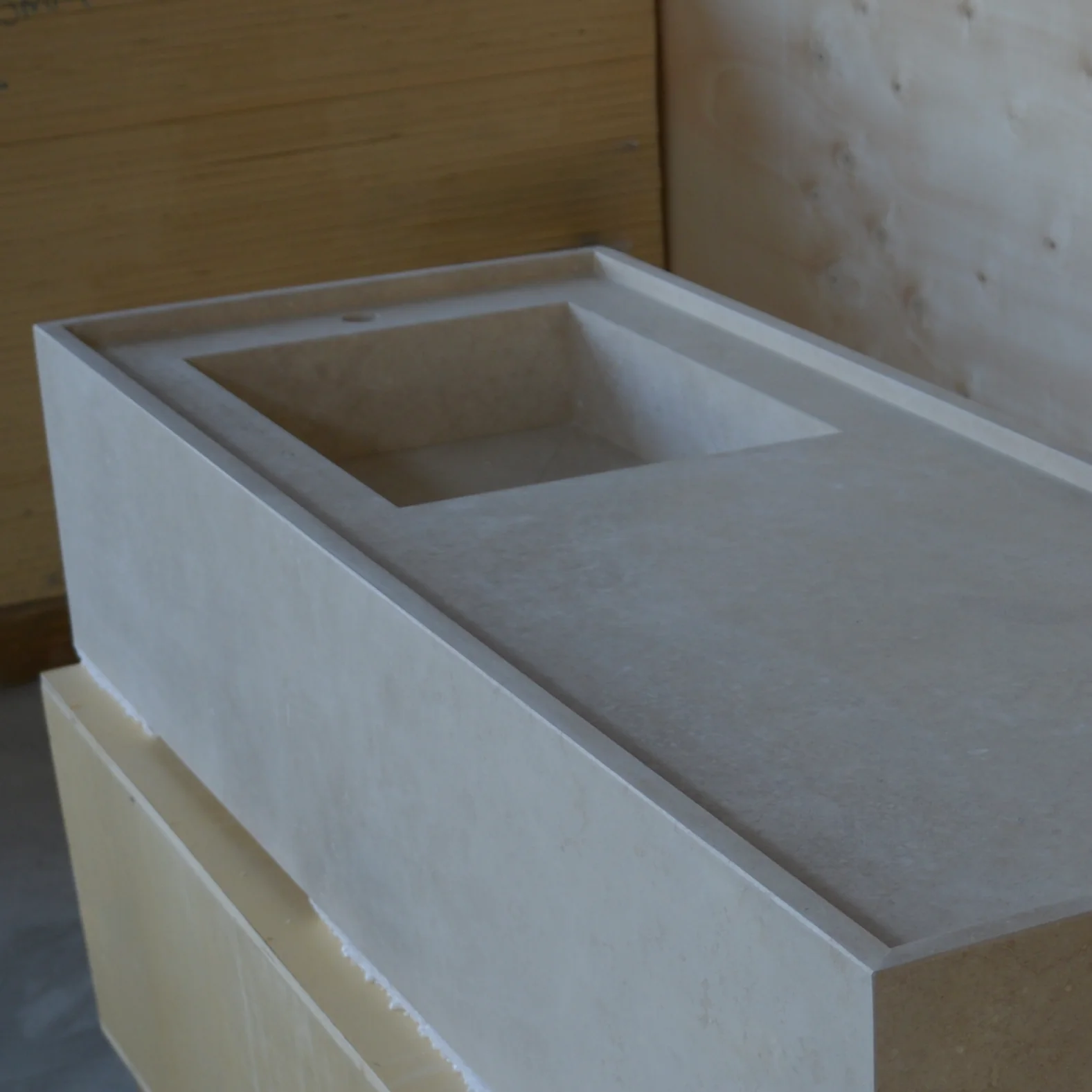 HANDCRAFTED CUSTOM TRAVERTINE SINK (TR-116) - Image 3