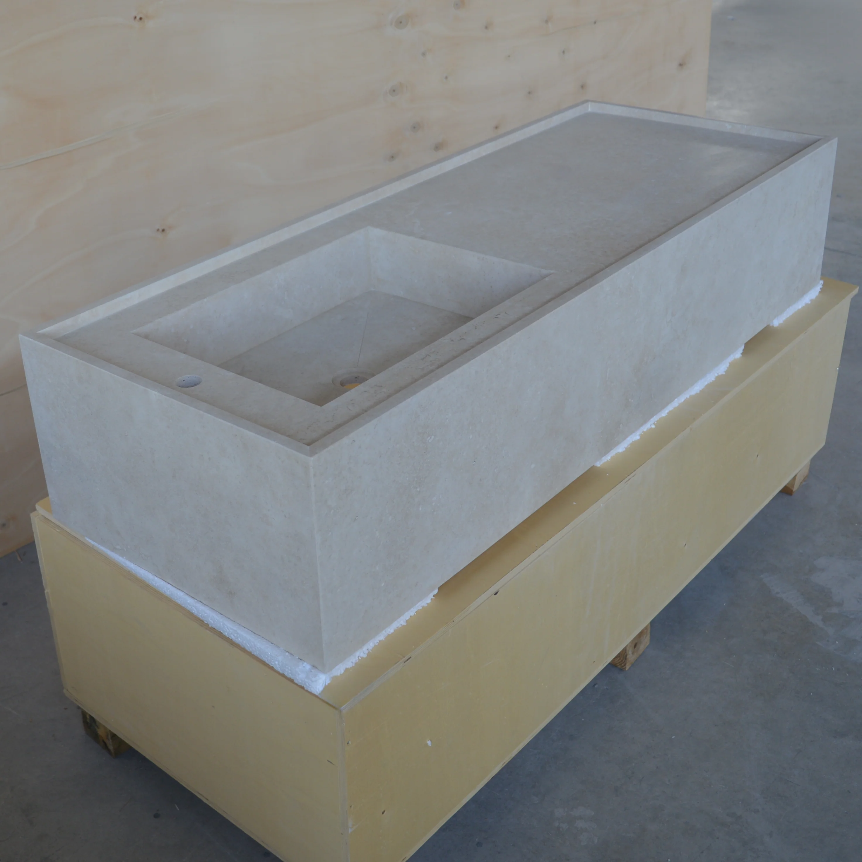 HANDCRAFTED CUSTOM TRAVERTINE SINK (TR-116) - Image 5